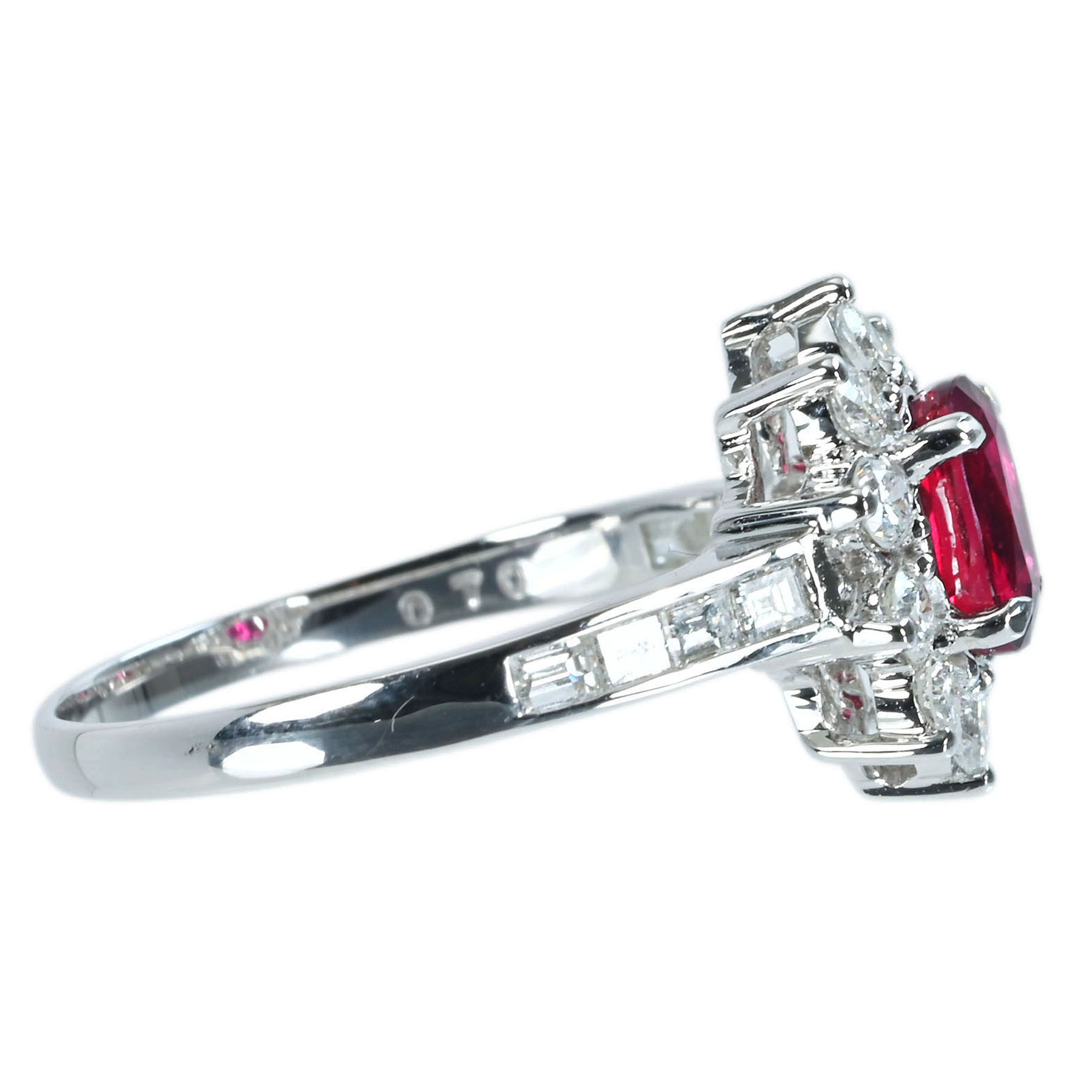 ルビーリング K18WG R0.99ct D0.70ct - 画像 (4)