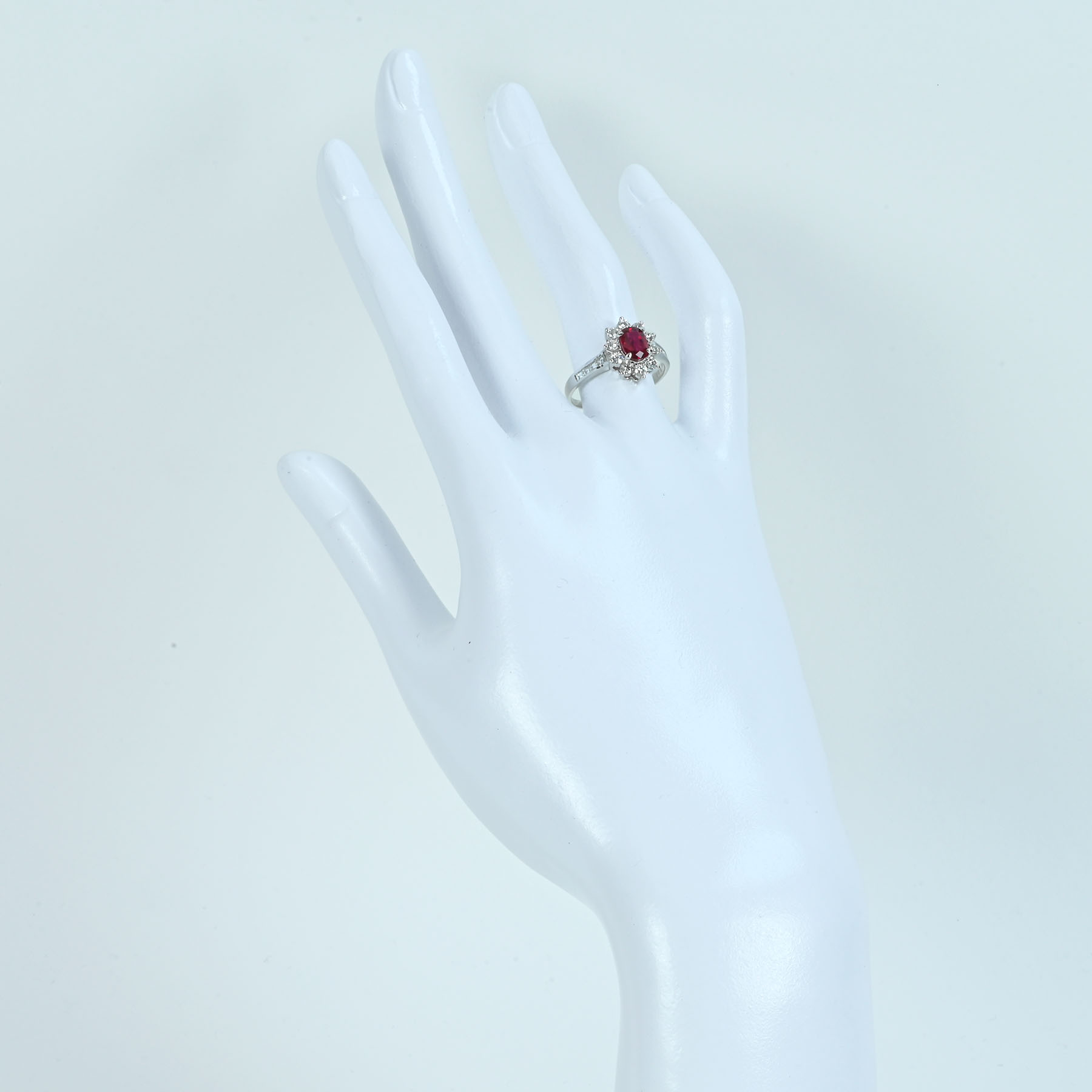 ルビーリング K18WG R0.99ct D0.70ct - 画像 (6)