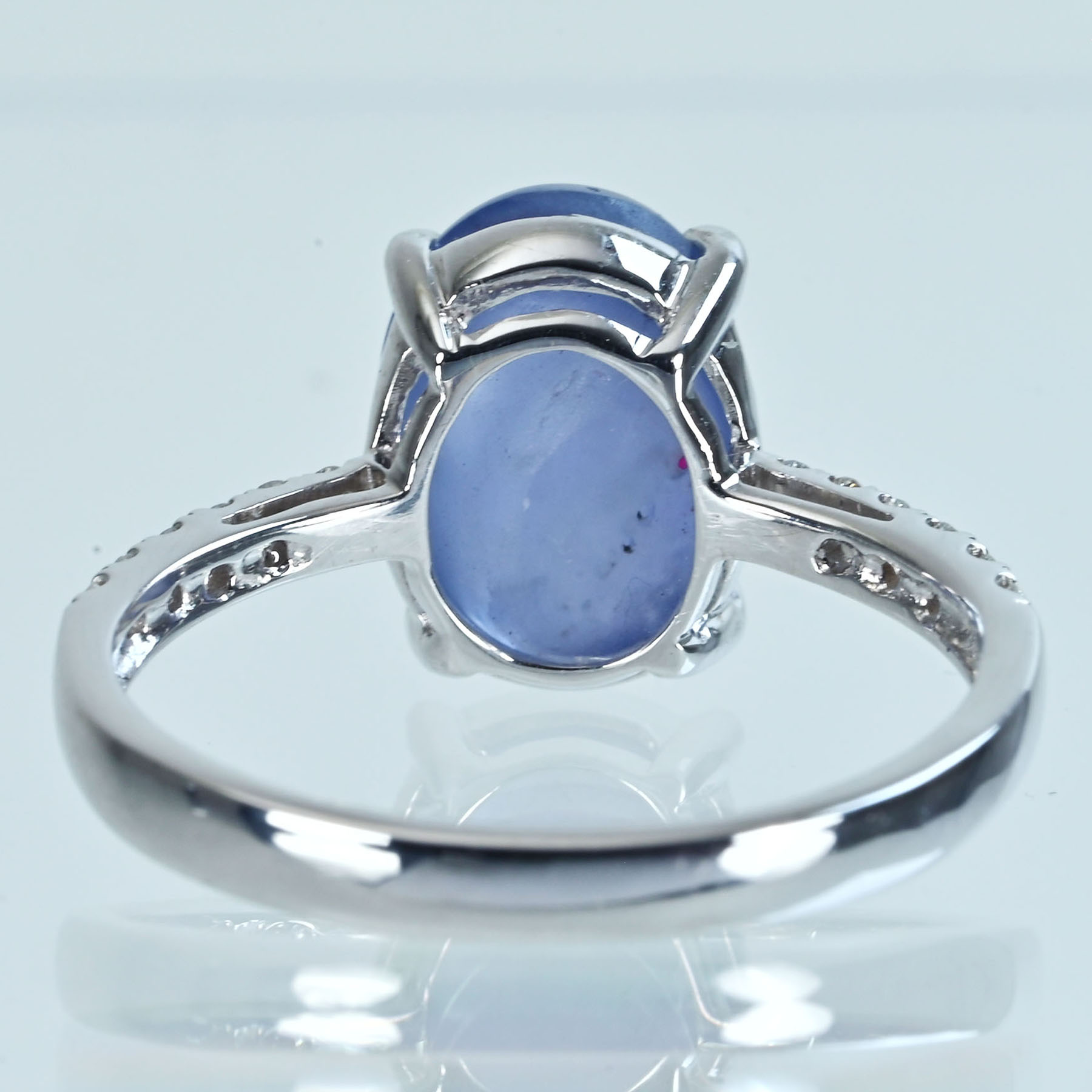 スターサファイアリング K18WG SS5.86ct D0.17ct - 画像 (5)