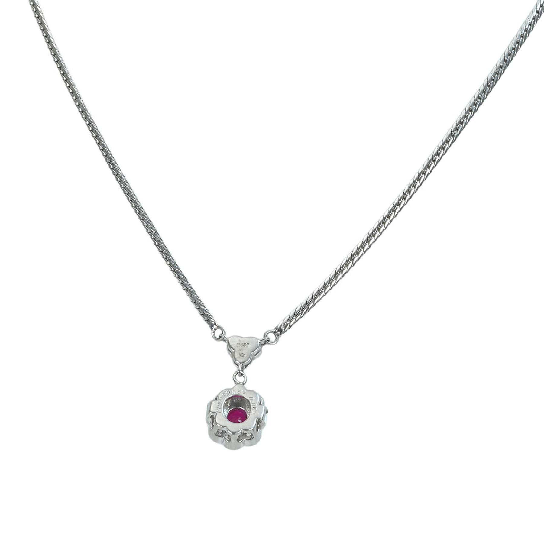 ルビーペンダント PT850 R0.62ct D0.67ct 10.5g - 画像 (3)