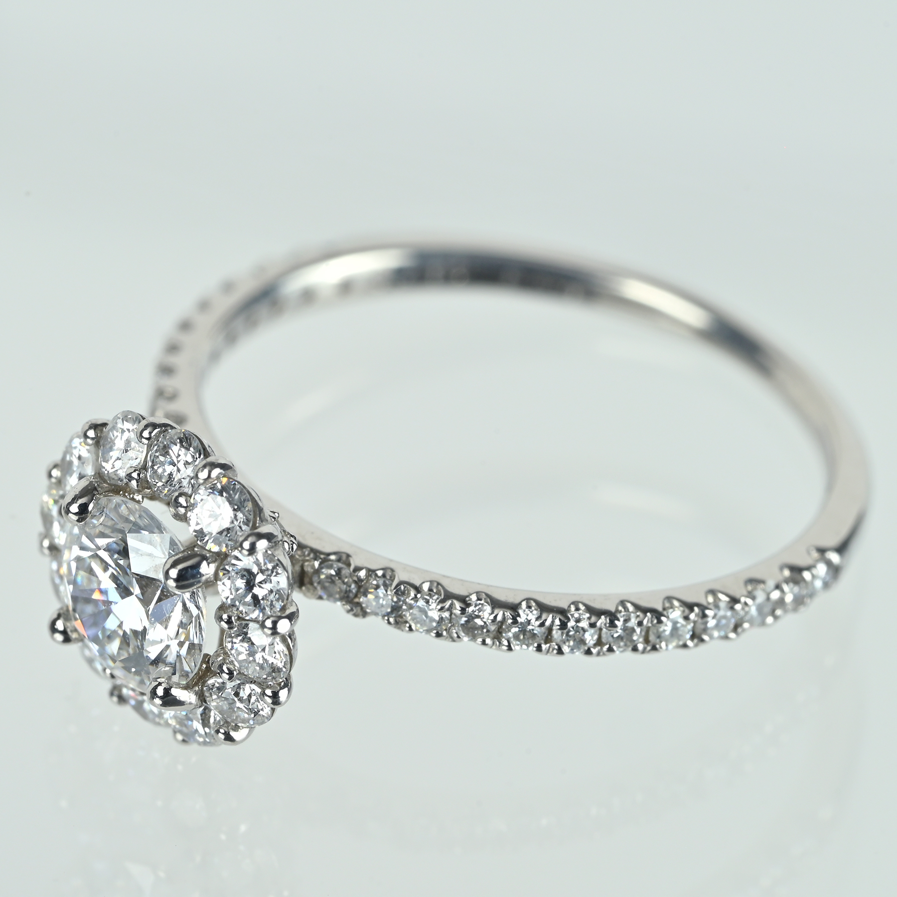 ダイヤモンドリング PT900 0.462ct D0.47ct - 画像 (3)