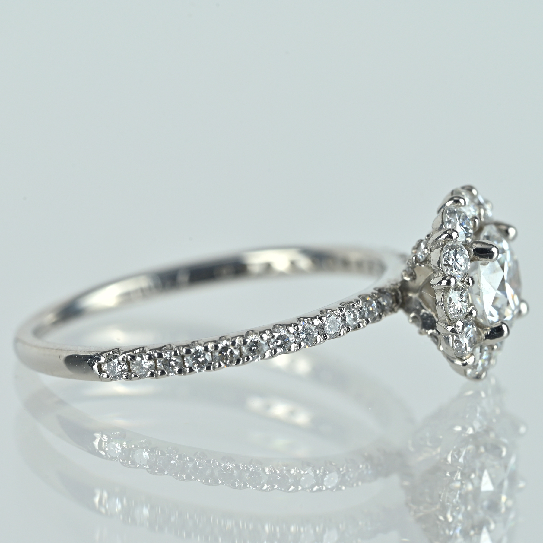 ダイヤモンドリング PT900 0.462ct D0.47ct - 画像 (4)