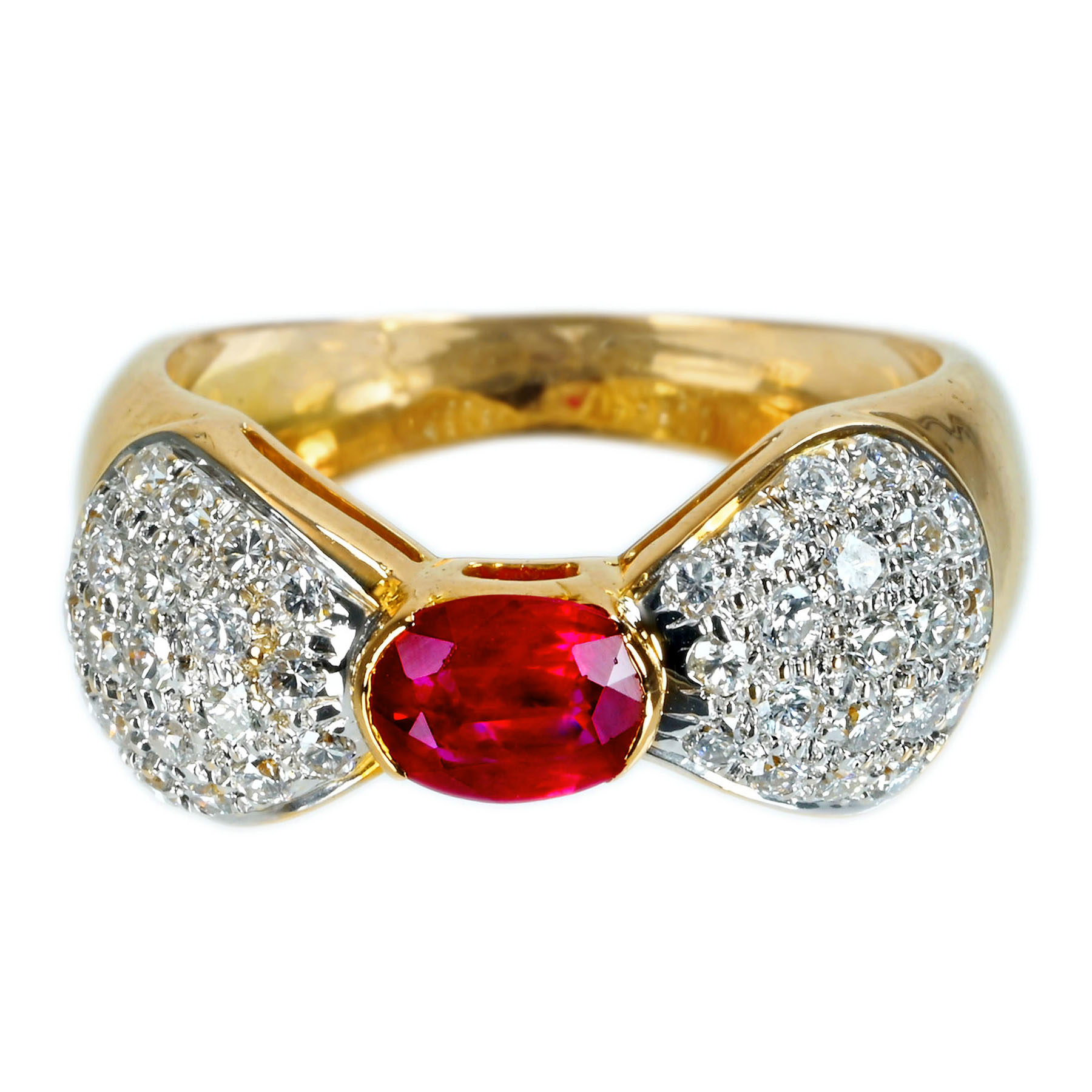 ルビーリング K18YG R0.80ct D0.72ct - 画像 (2)