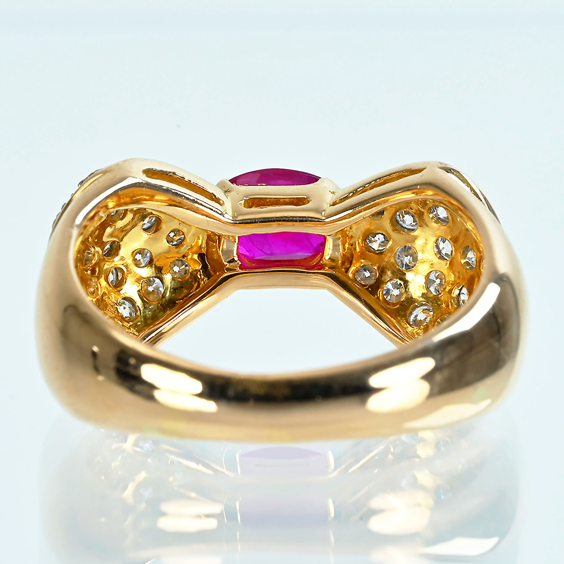 ルビーリング K18YG R0.80ct D0.72ct - 画像 (5)