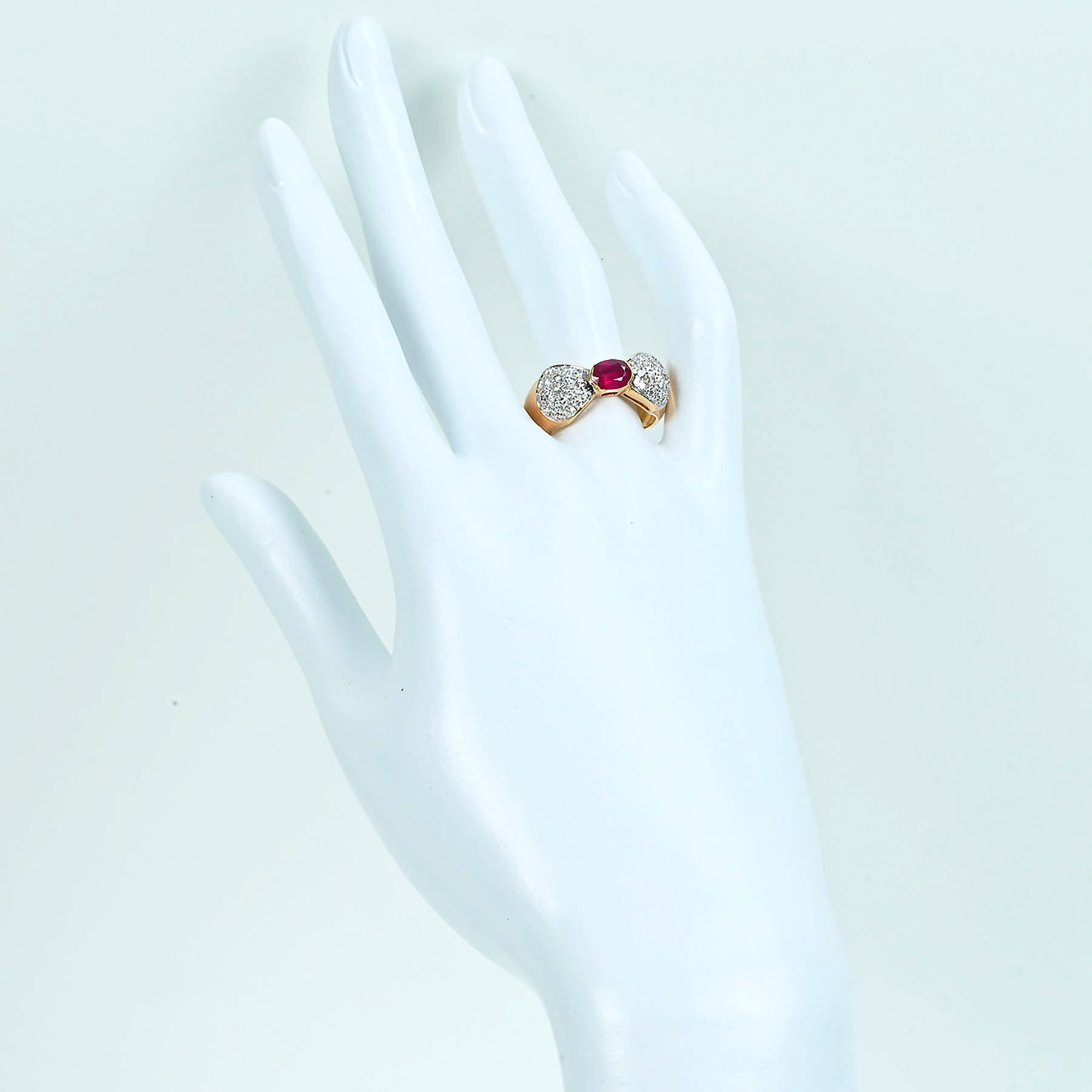 ルビーリング K18YG R0.80ct D0.72ct - 画像 (6)