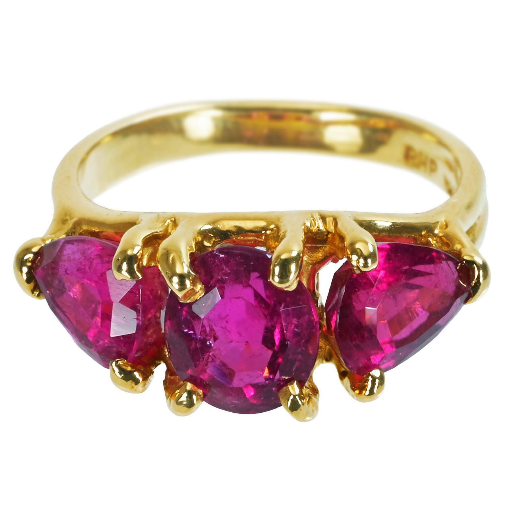 レッドトルマリンリング K18YG TR-RD - 画像 (2)