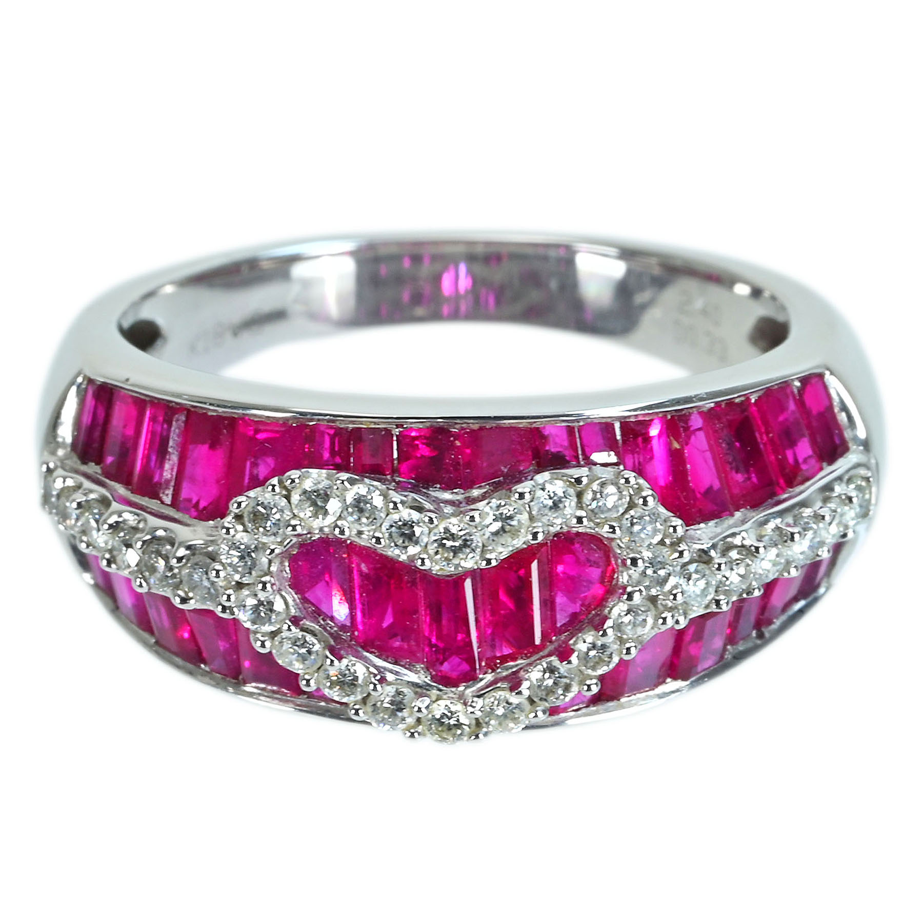 ルビーリング K18WG R2.40ct D0.33ct - 画像 (2)