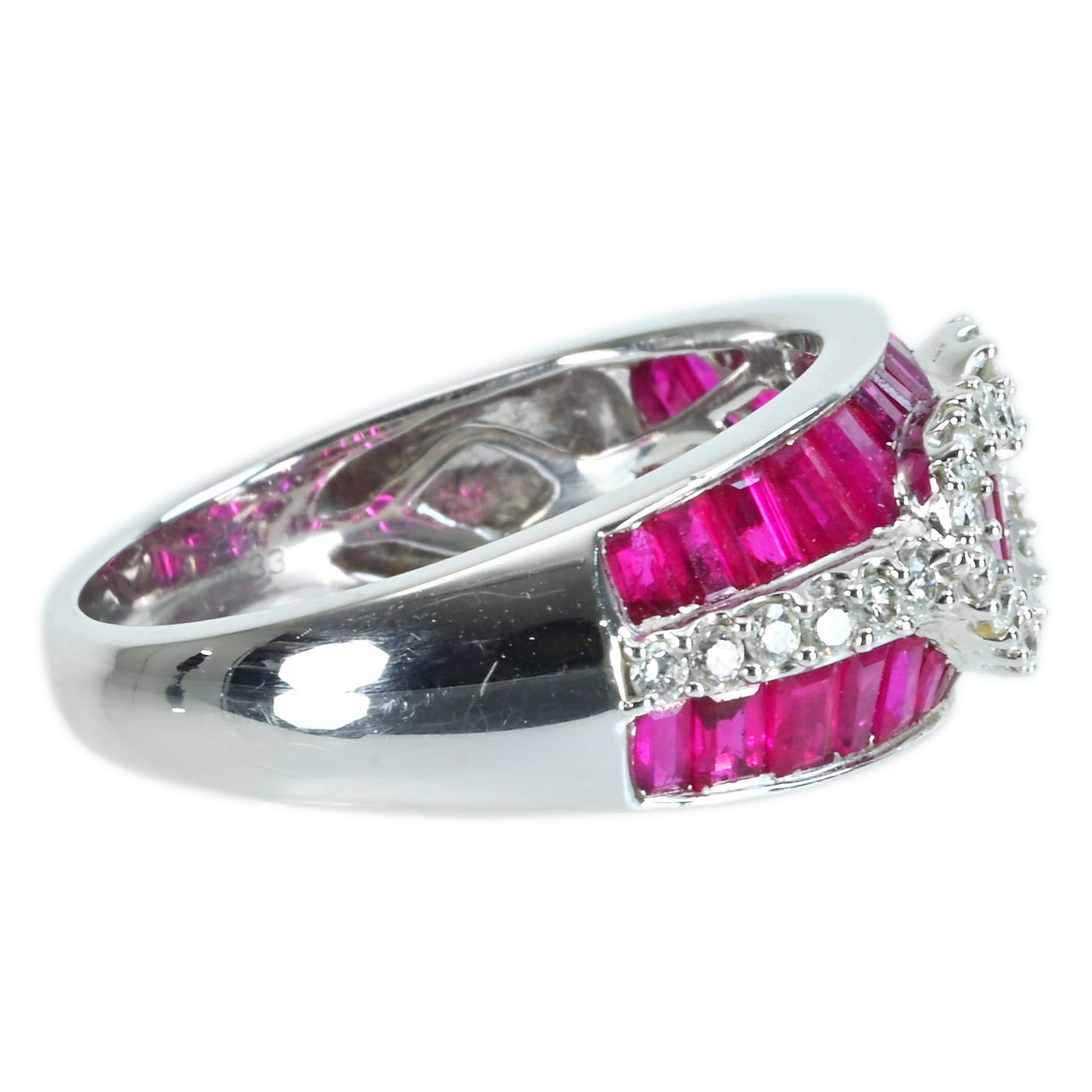 ルビーリング K18WG R2.40ct D0.33ct - 画像 (4)