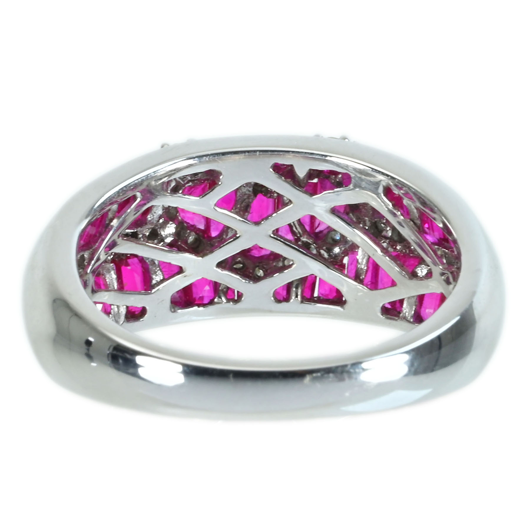 ルビーリング K18WG R2.40ct D0.33ct - 画像 (5)