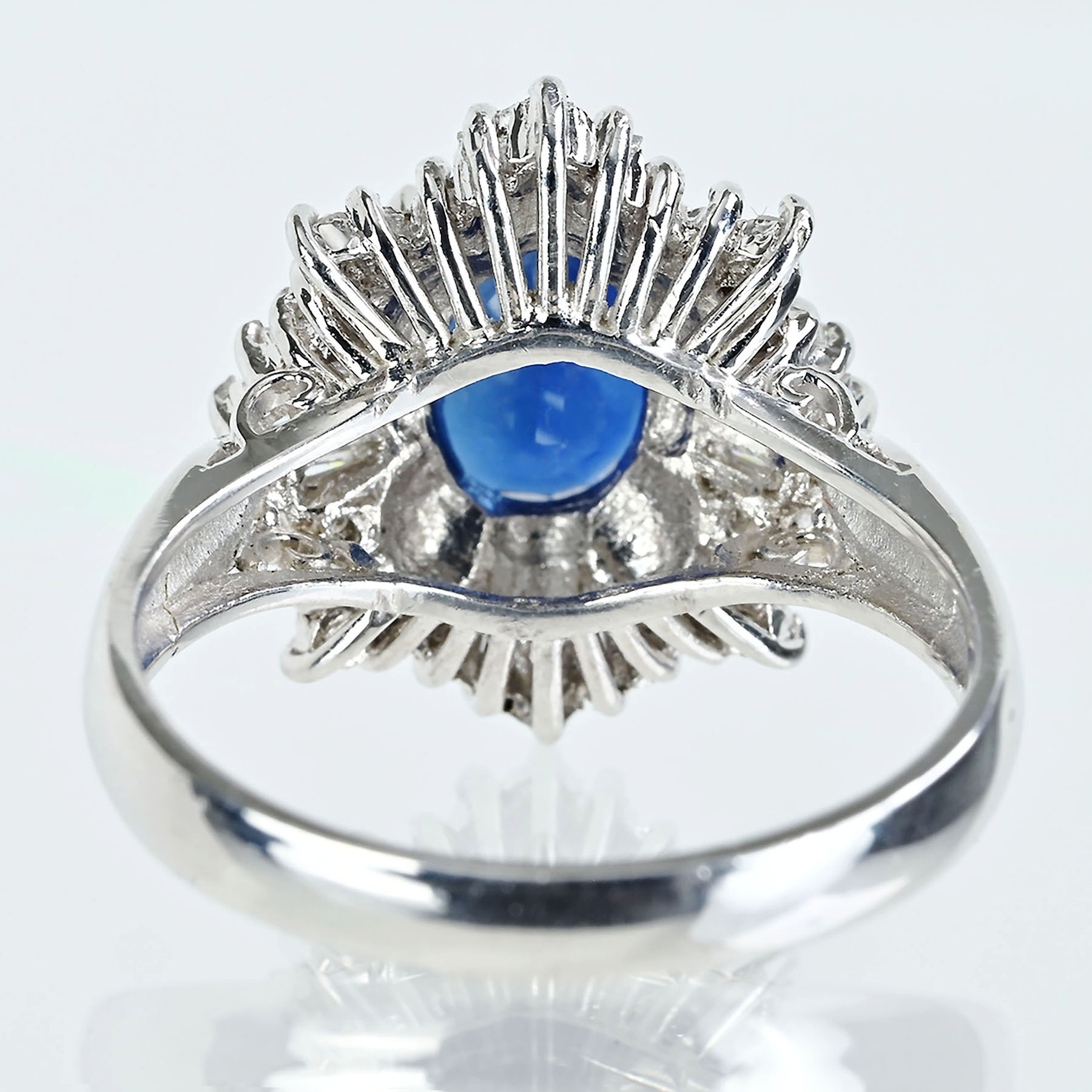 サファイアリング PT900 S1.41ct D0.32ct - 画像 (5)