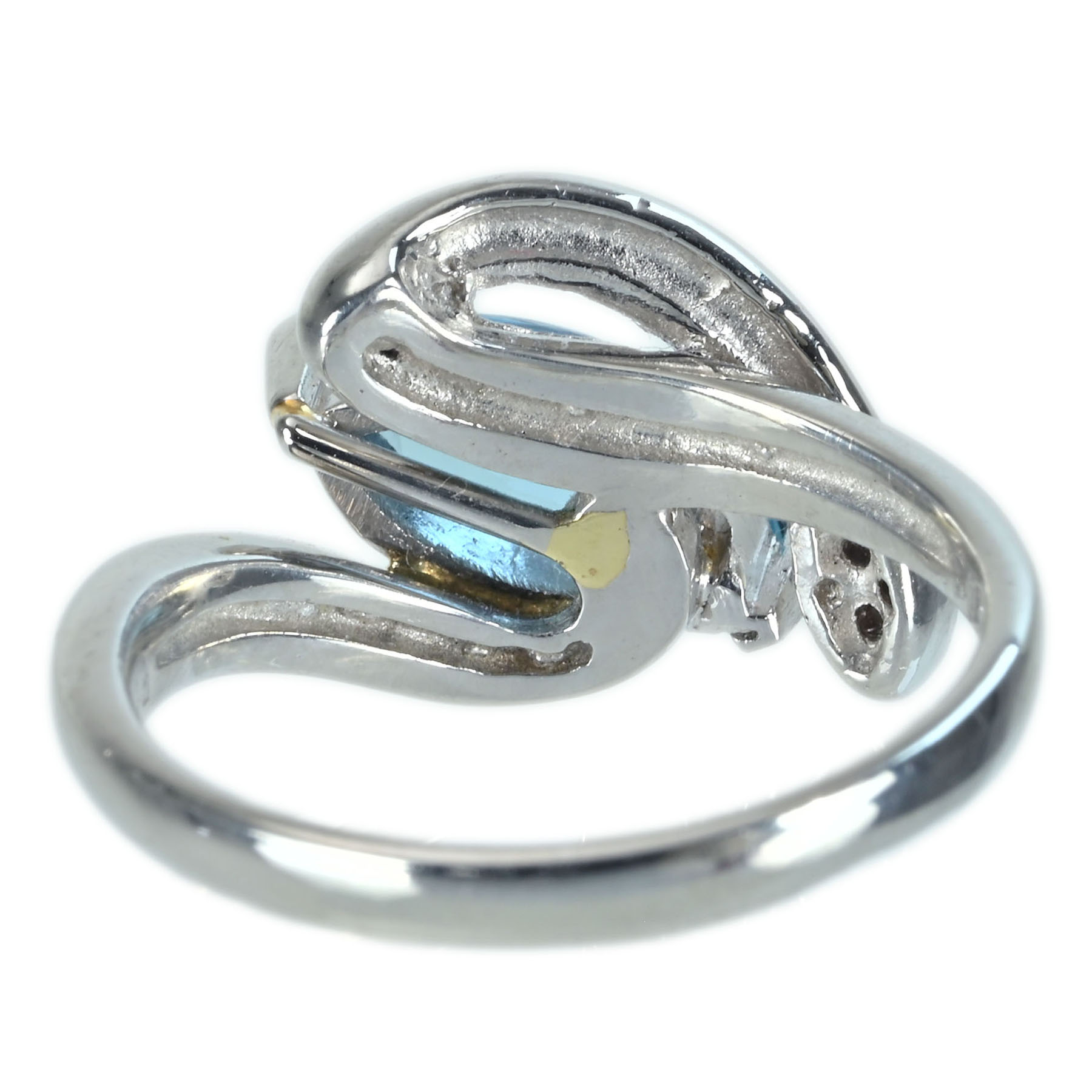 アクアマリンリング PT900 AQ1.01ct D0.032ct - 画像 (5)