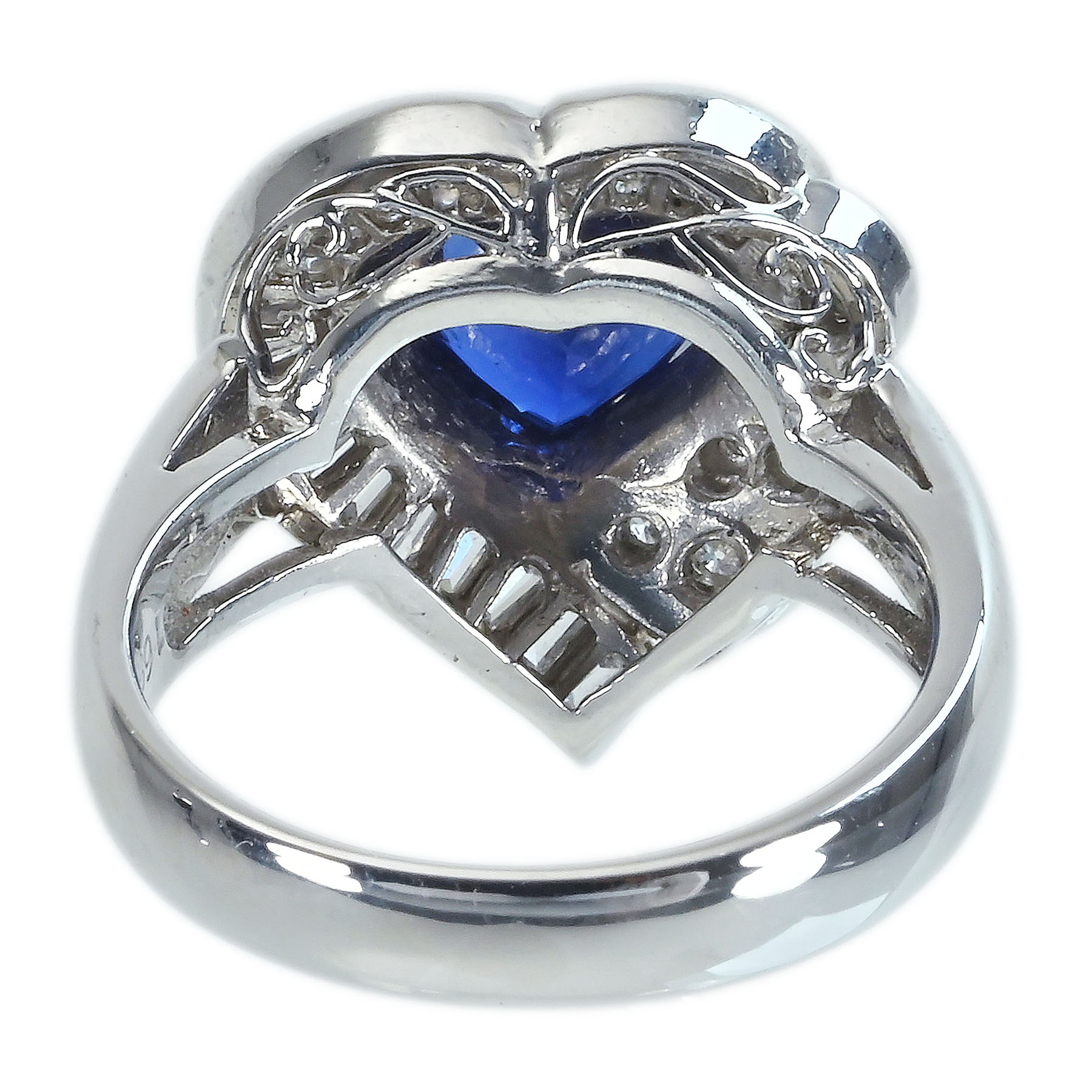 サファイアリング PT900 S1.68ct D0.65ct - 画像 (5)