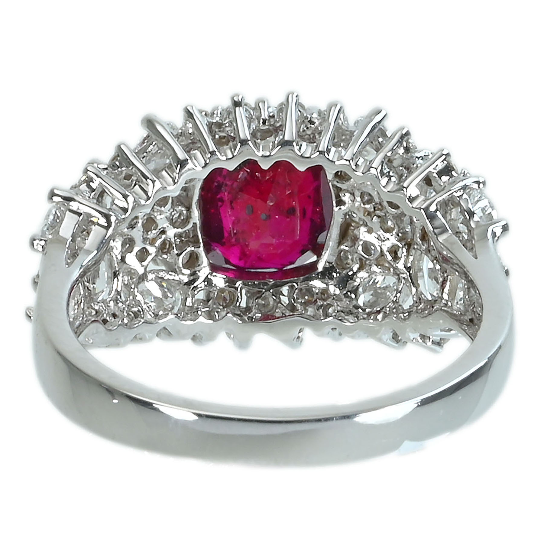 マダガスカル産ルビーリング K18WG R2.07ct D1.22ct - 画像 (5)