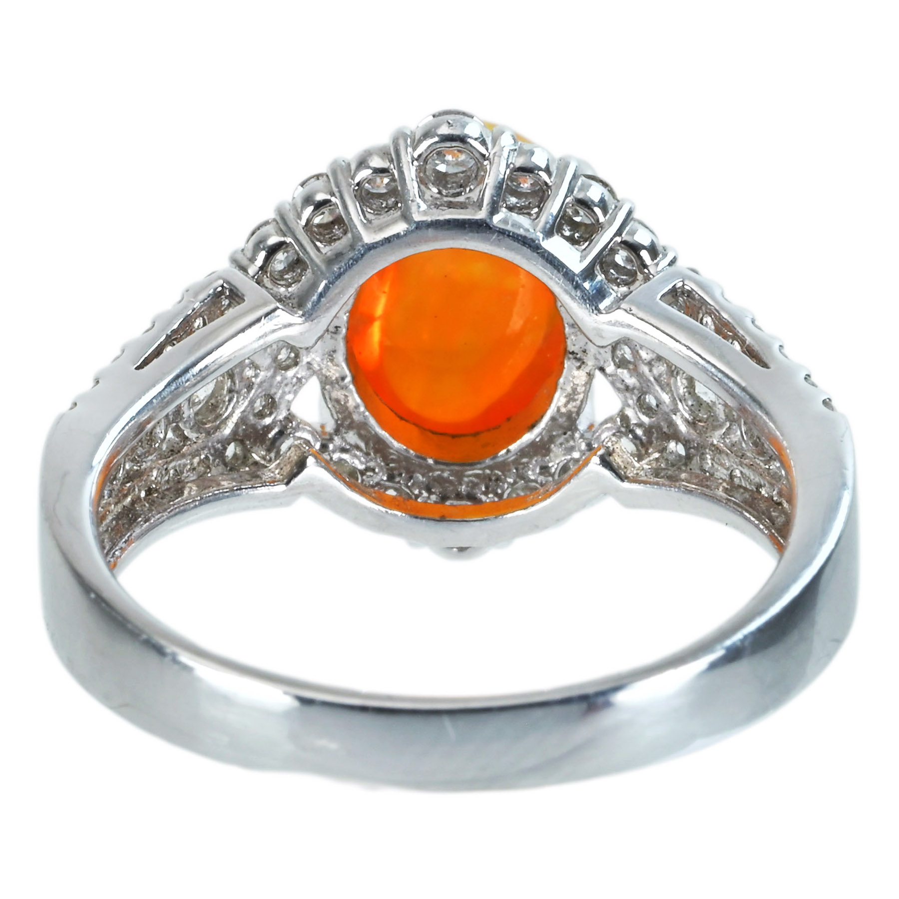 メキシコオパールリング PT900 MXOP1.76ct D0.59ct - 画像 (5)