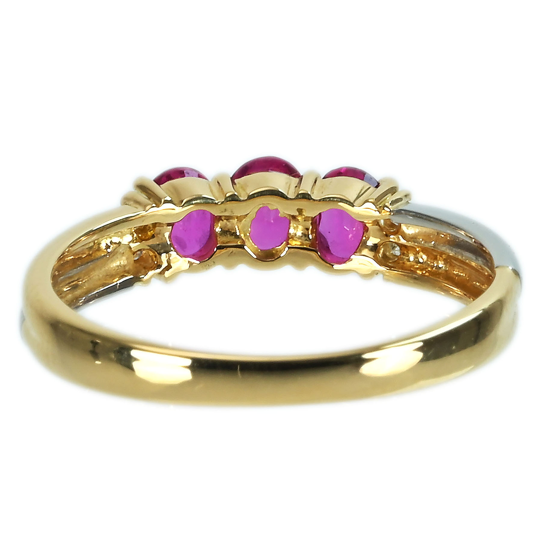 ルビーリング K18YG/PT950 R1.43ct D0.03ct - 画像 (5)