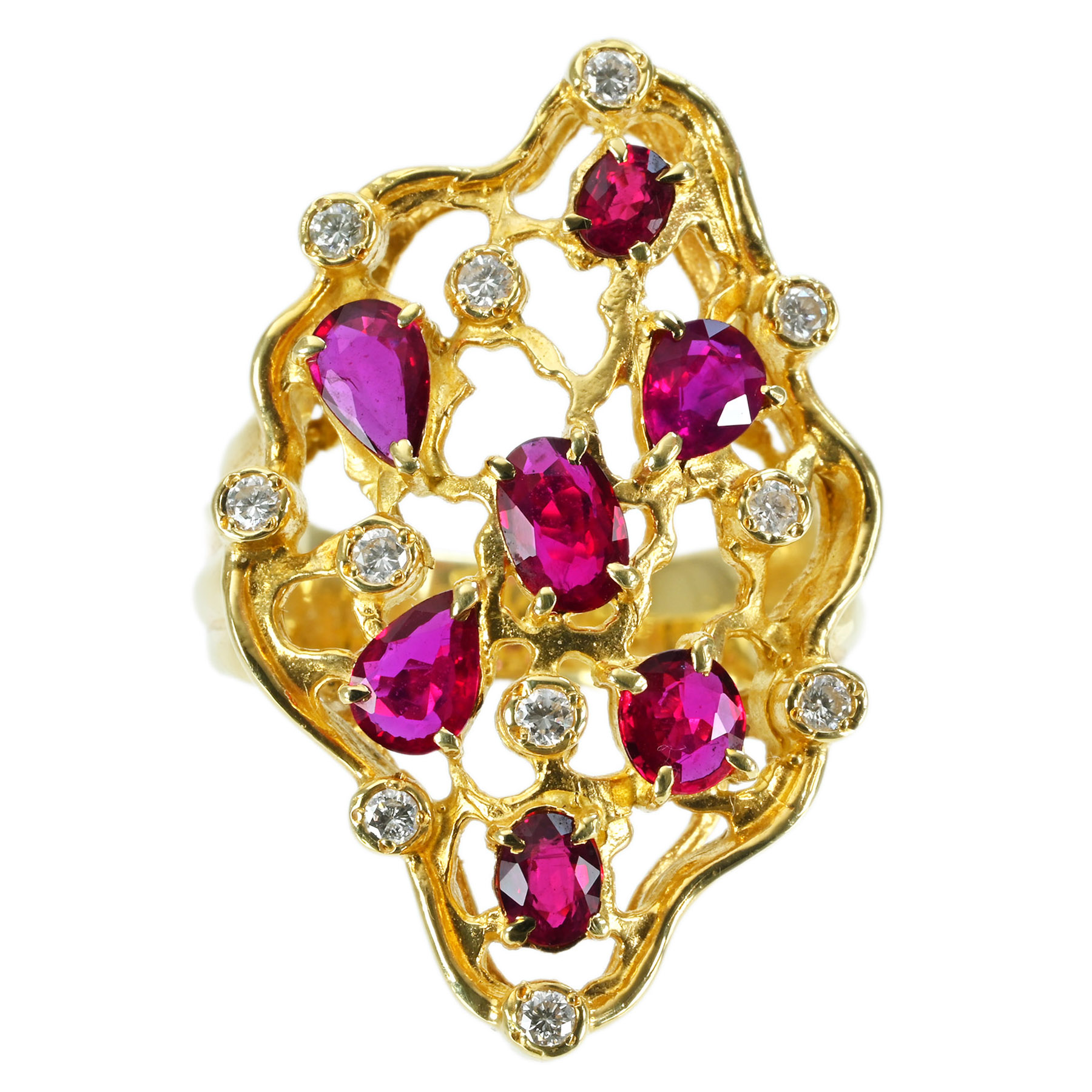 ルビーリング K18YG R1.83ct D0.25ct - 画像 (2)