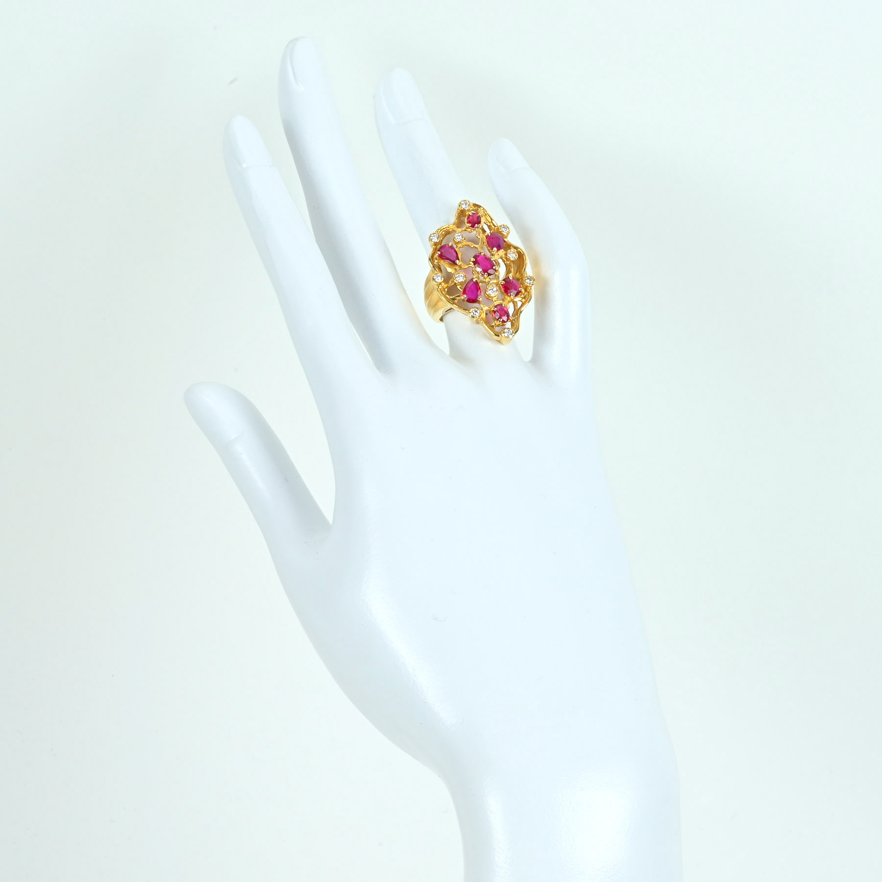 ルビーリング K18YG R1.83ct D0.25ct - 画像 (6)