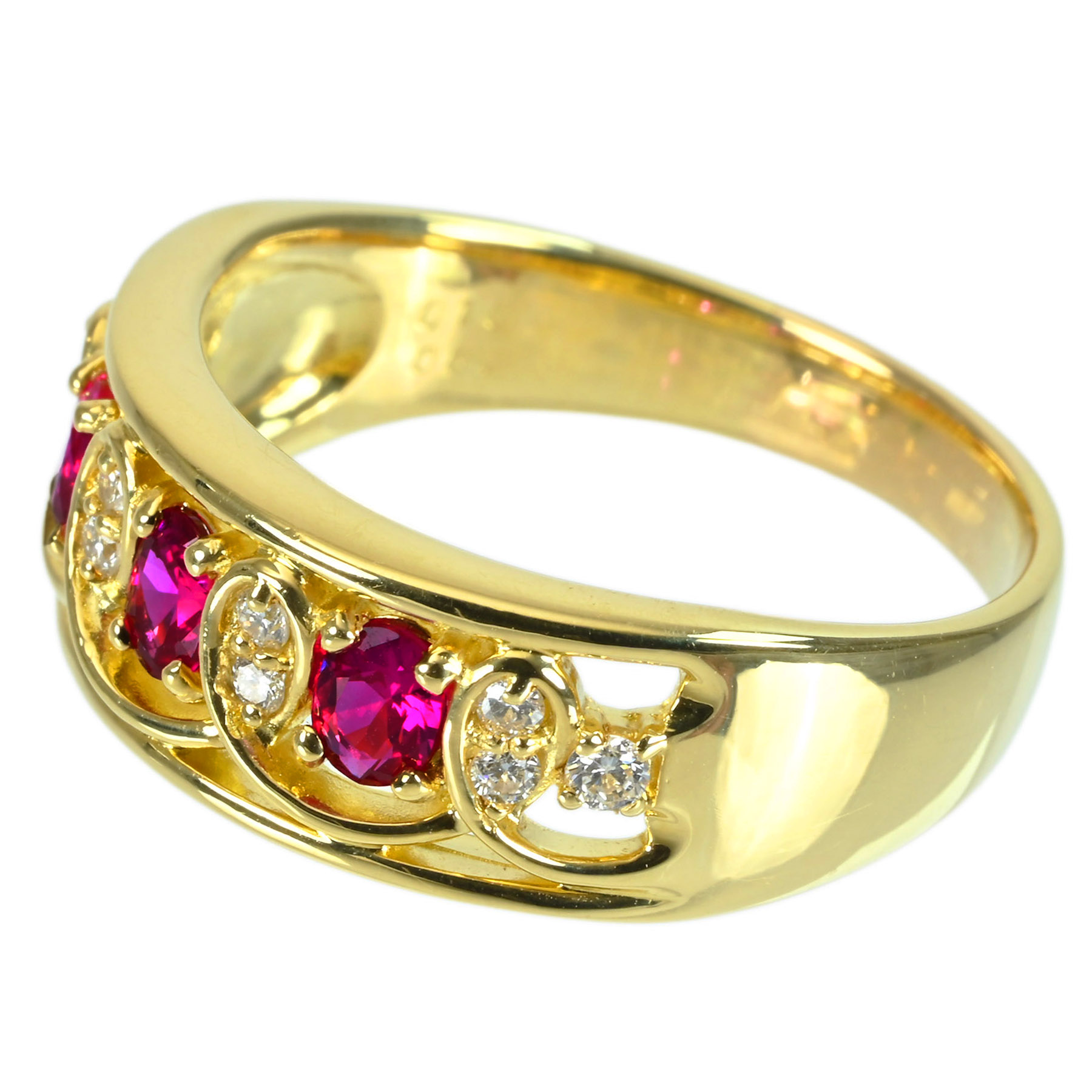 ルビーリング K18YG R0.62ct D0.15ct - 画像 (3)