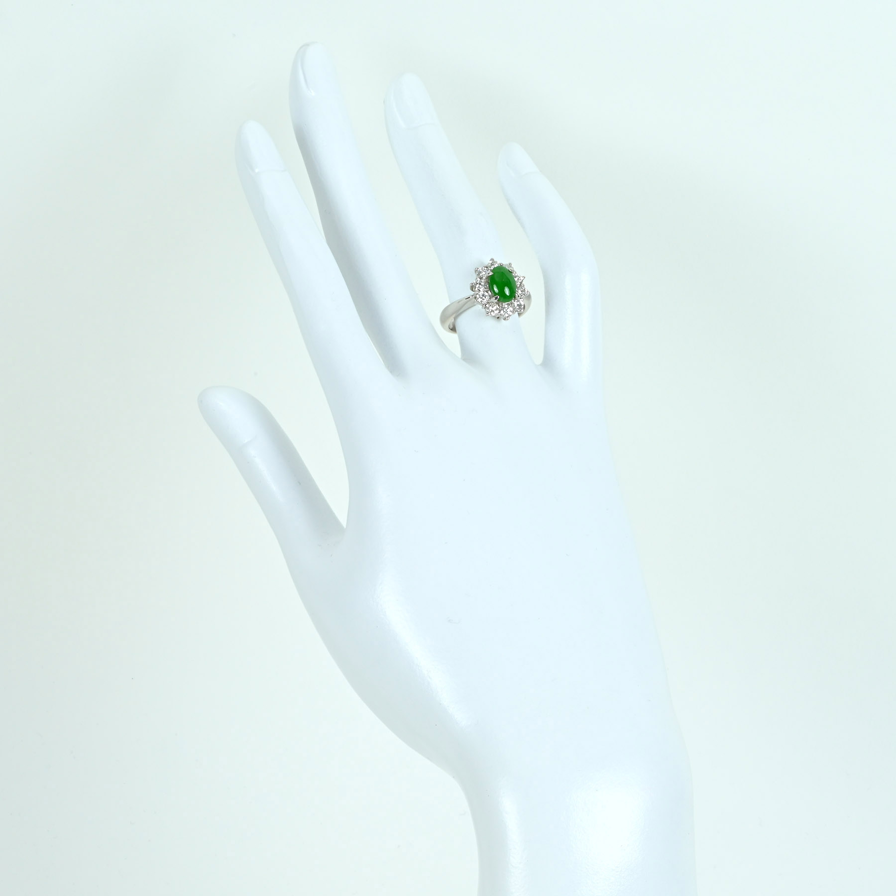 翡翠リング PT900 D0.795ct - 画像 (6)