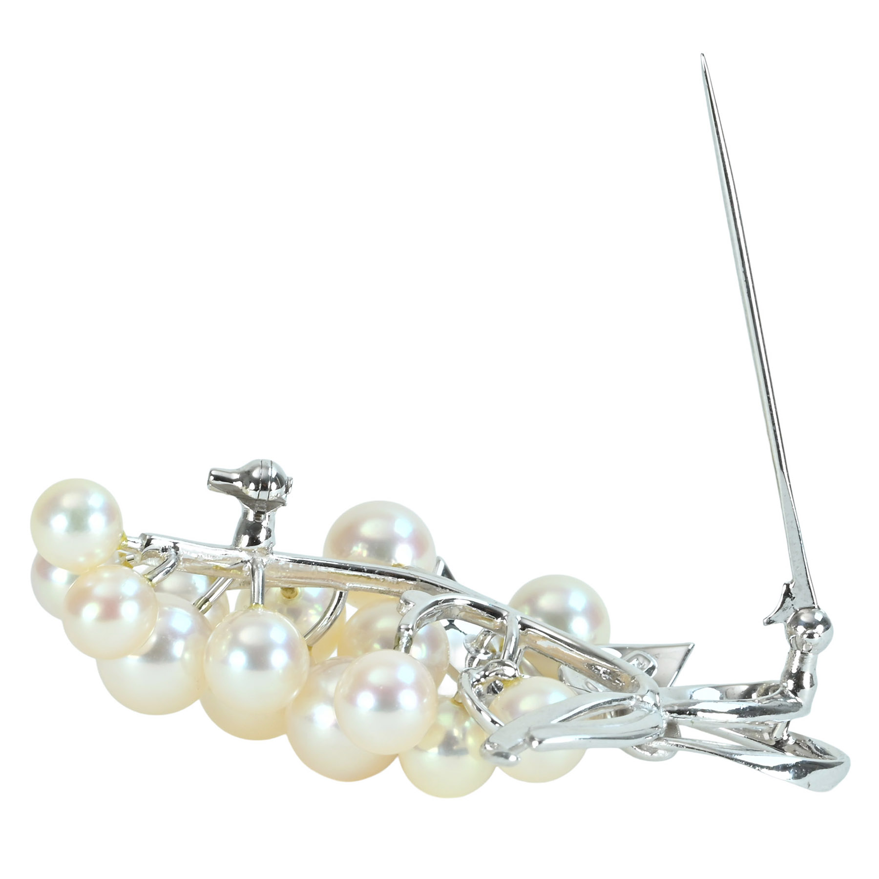 アコヤパールブローチ "MIKIMOTO" K14WG P6.3-7.mm - 画像 (5)