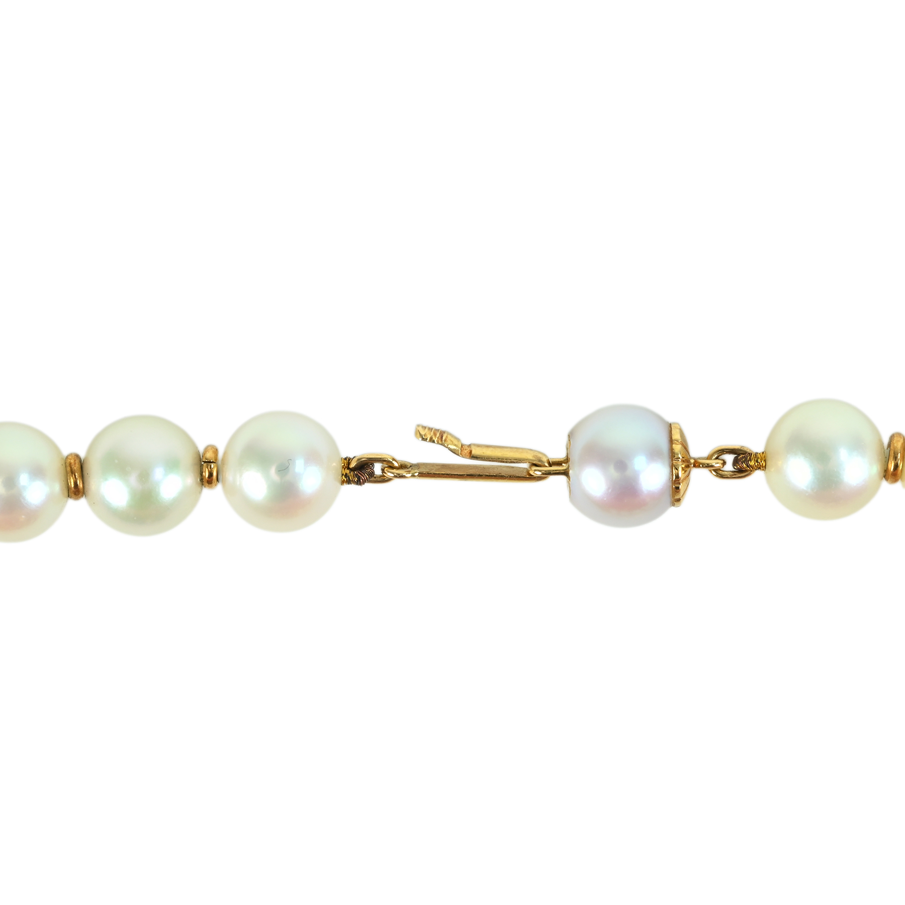 ダイヤモンド&パールペンダント "CHAUMET" K18YG/K18WG P7.7-8.0mm 56.1g 32cm - 画像 (6)