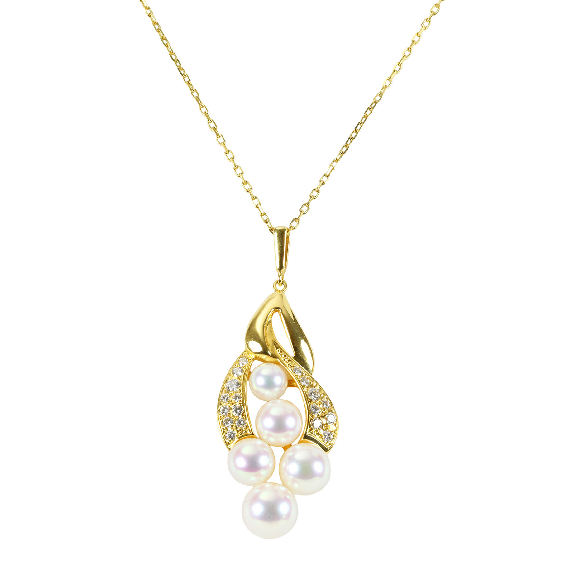 アコヤパールペンダント "MIKIMOTO" K18YG P5.0-7.5mm - 画像 (2)