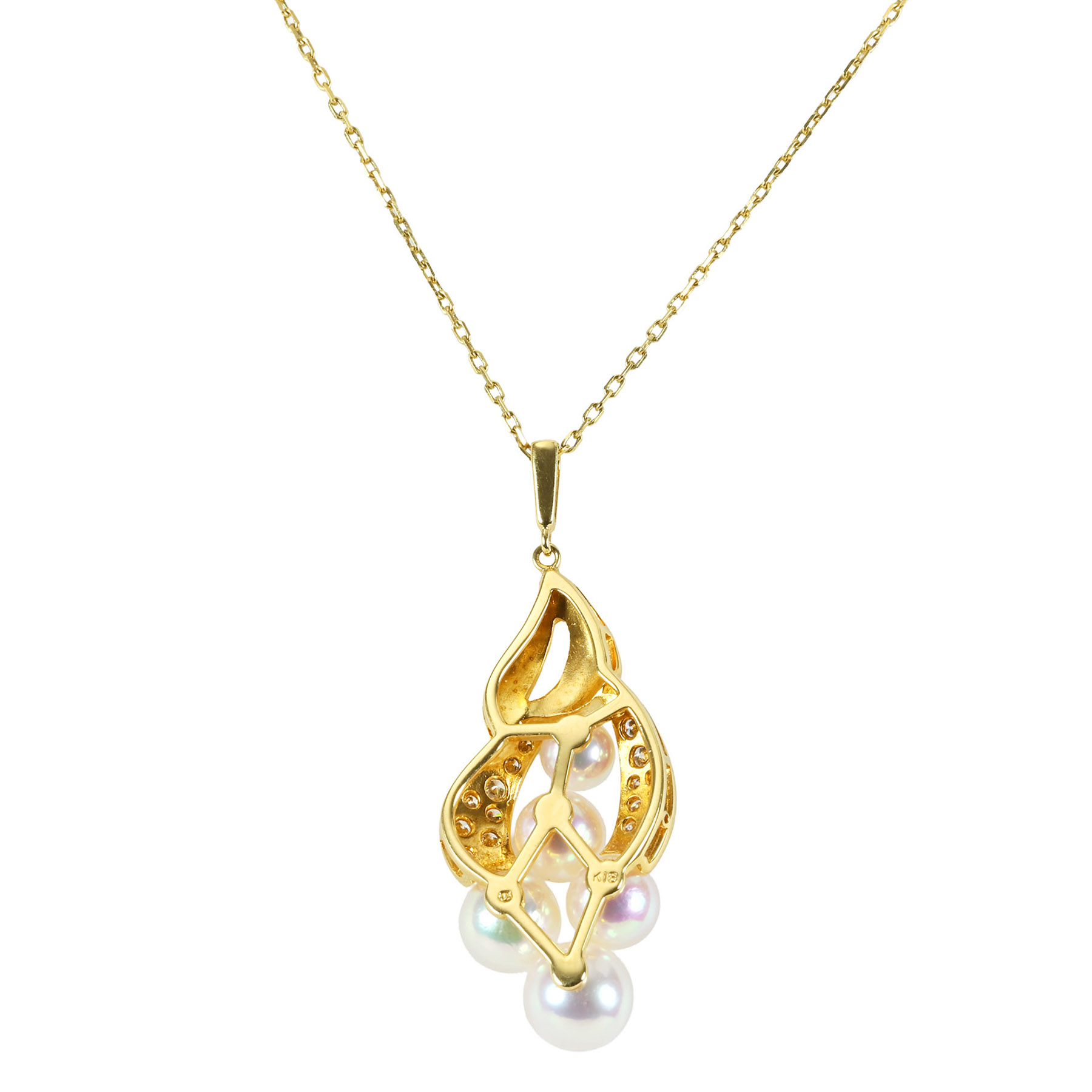 アコヤパールペンダント "MIKIMOTO" K18YG P5.0-7.5mm - 画像 (3)