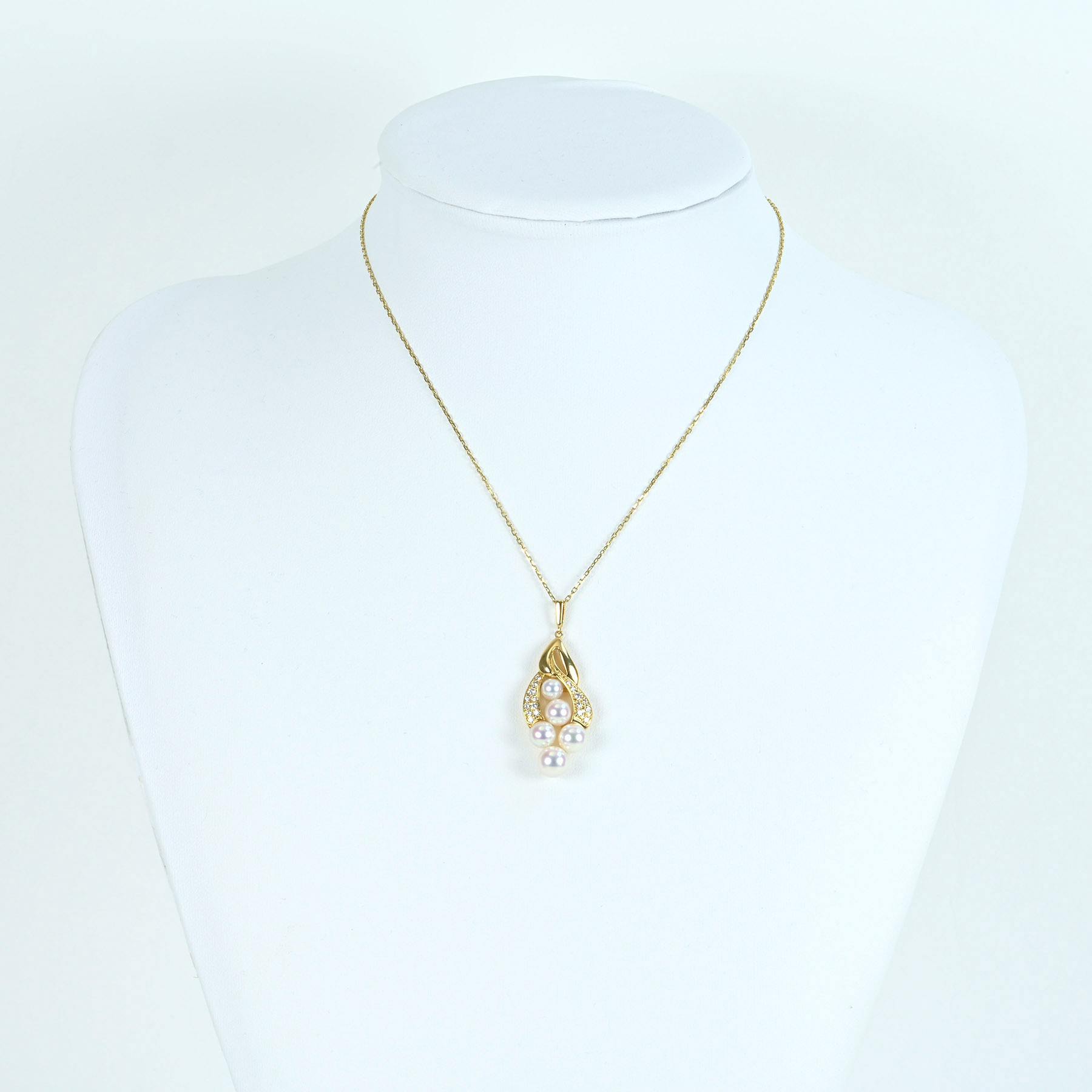 アコヤパールペンダント "MIKIMOTO" K18YG P5.0-7.5mm - 画像 (7)