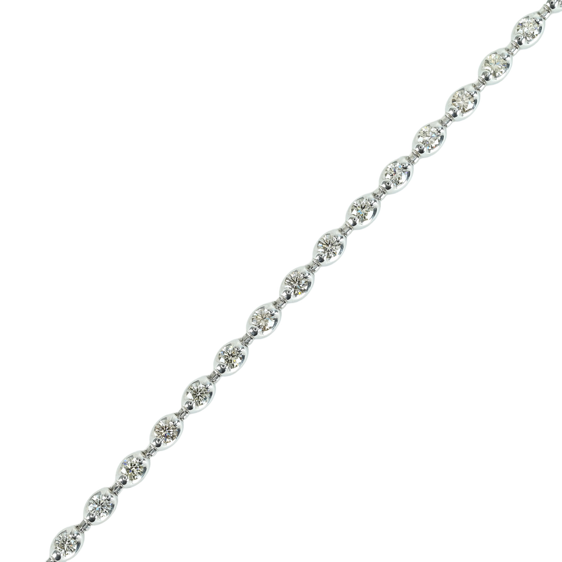 ダイヤモンドブレスレット K18WG D0.92ct - 画像 (2)