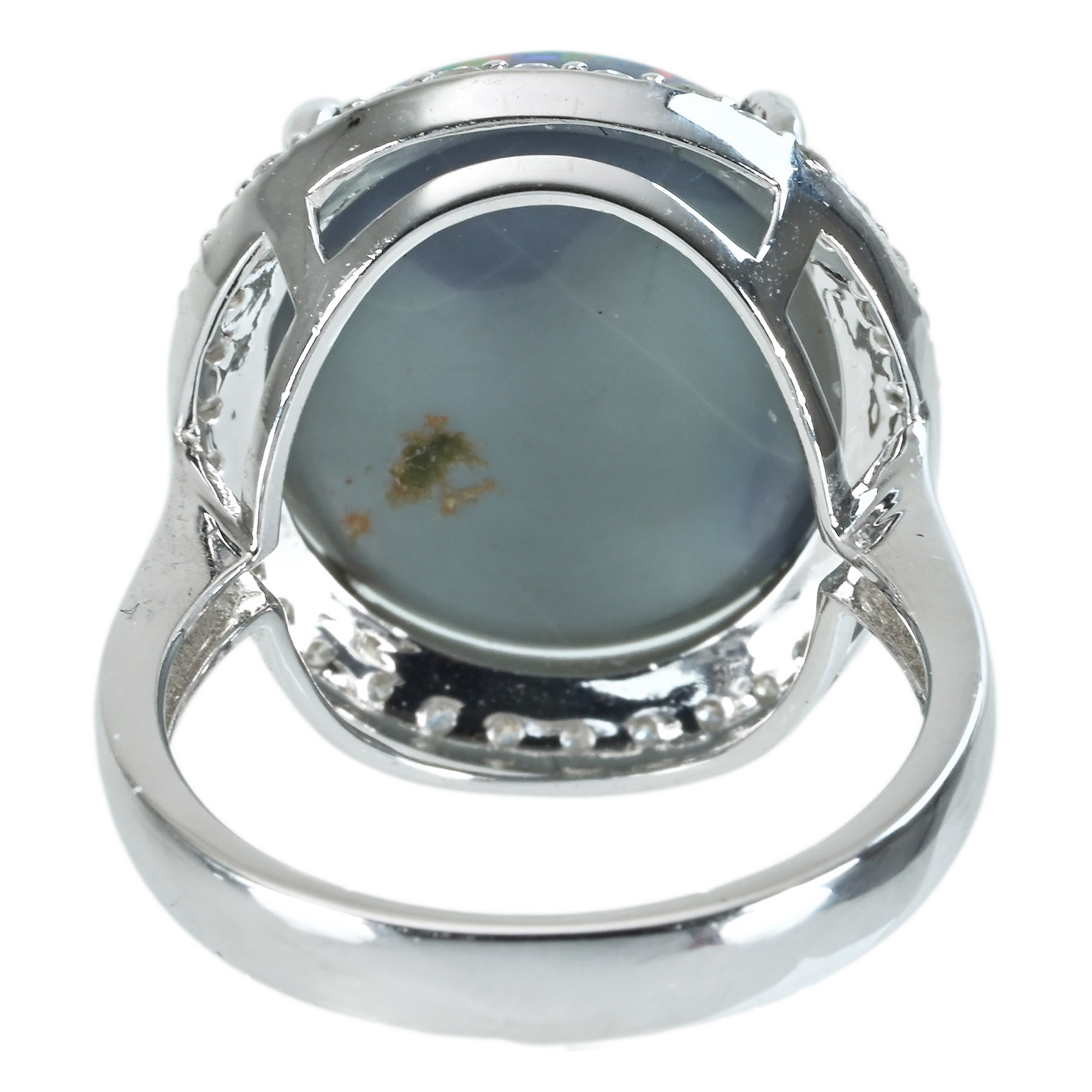 ブラックオパールリング K18WG BOP7.89ct D0.47ct - 画像 (5)