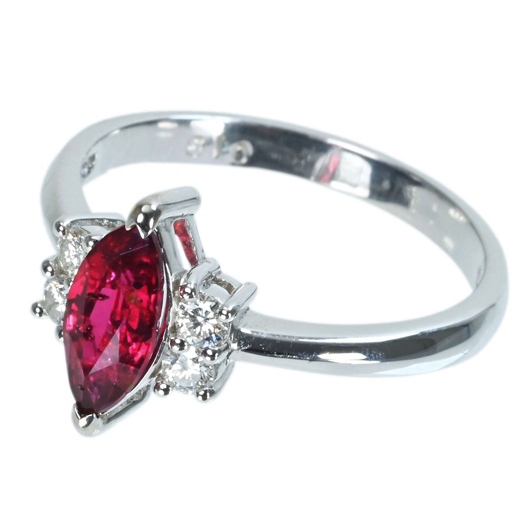 ルビーリング K18WG R1.03ct D0.19ct - 画像 (3)