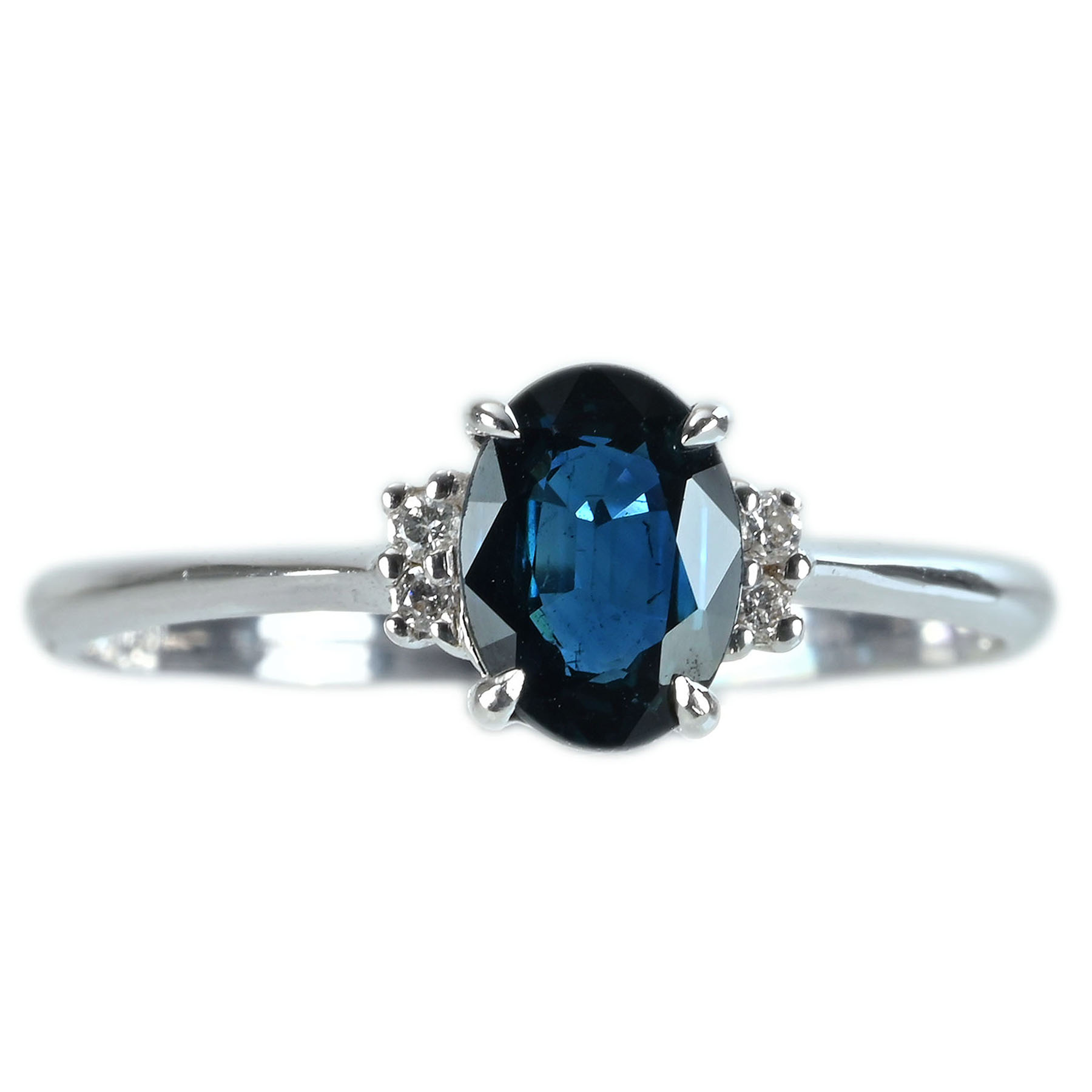 サファイアリング K18WG S0.87ct D0.04ct - 画像 (2)