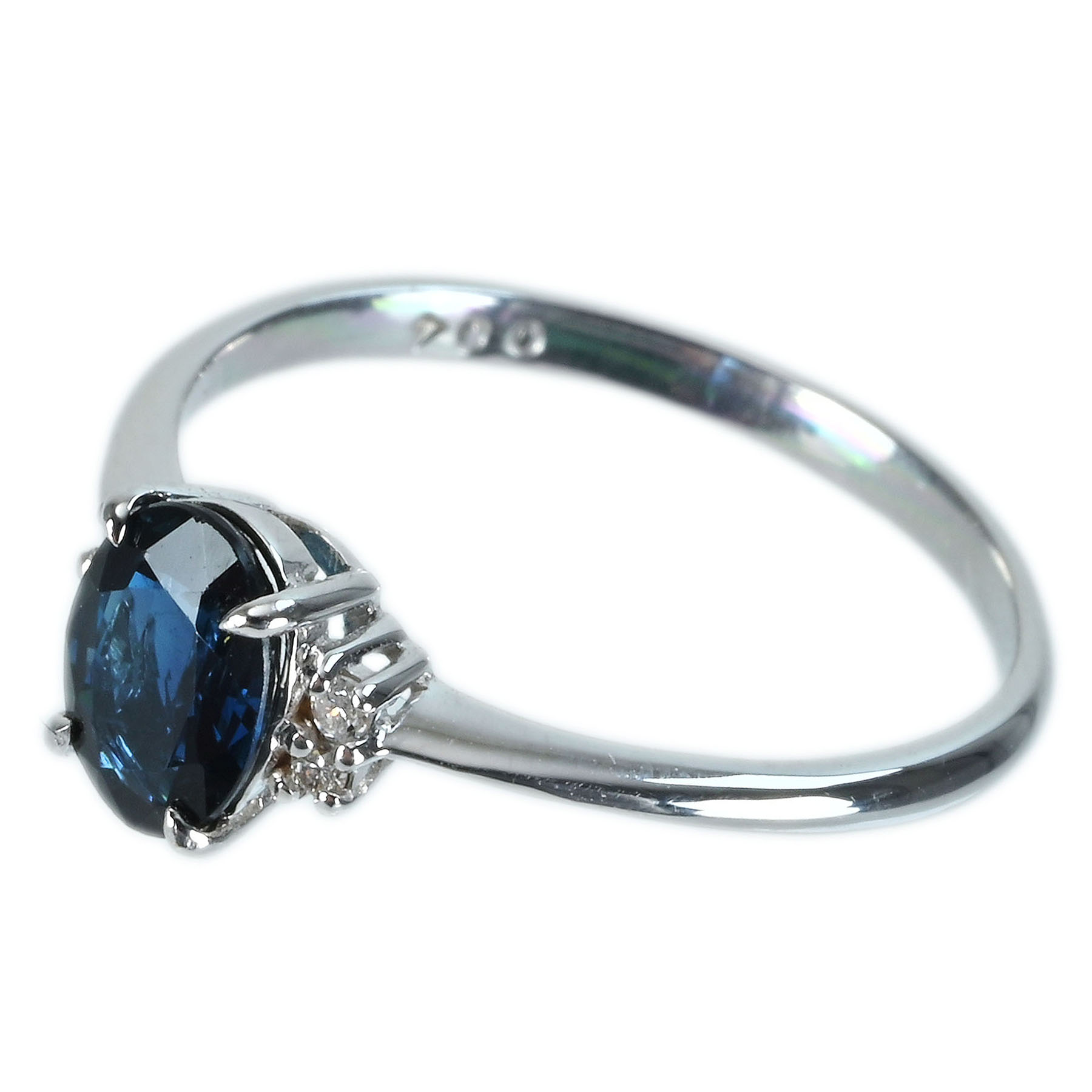 サファイアリング K18WG S0.87ct D0.04ct - 画像 (3)
