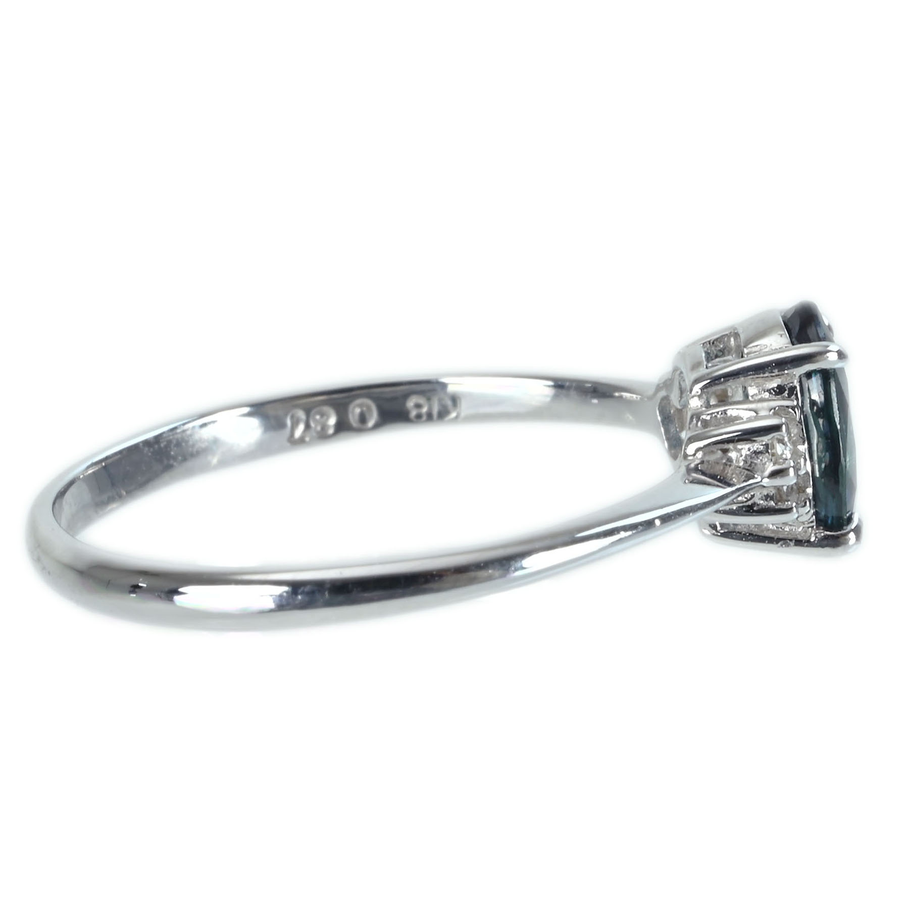 サファイアリング K18WG S0.87ct D0.04ct - 画像 (4)
