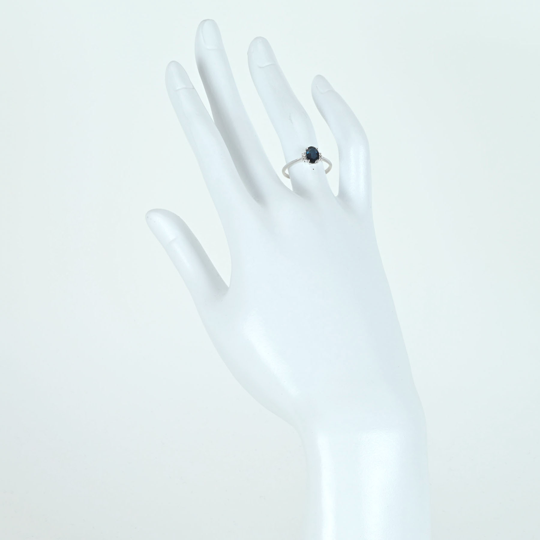 サファイアリング K18WG S0.87ct D0.04ct - 画像 (6)