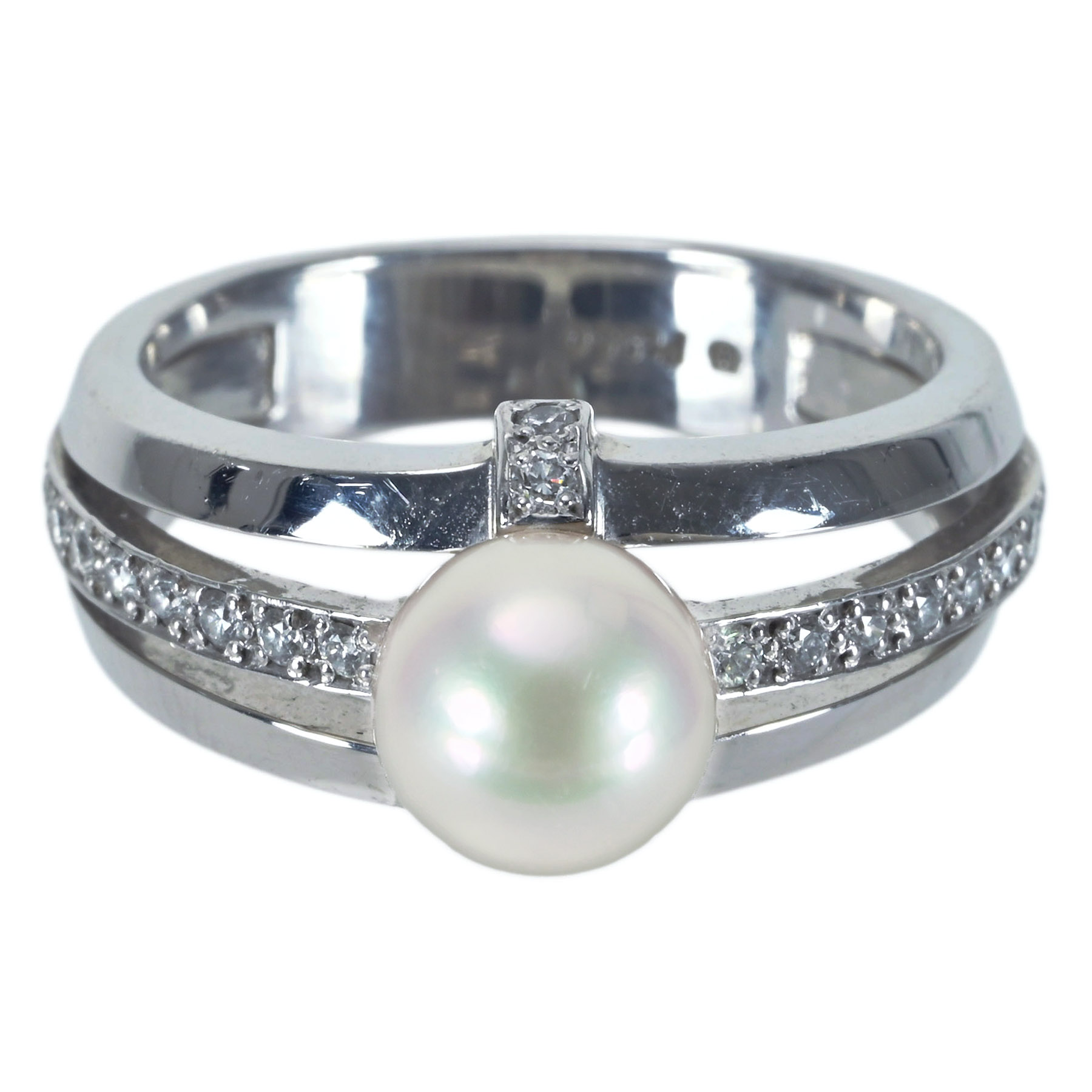 アコヤパールリング "MIKIMOTO" PT950 P7.2mm - 画像 (2)