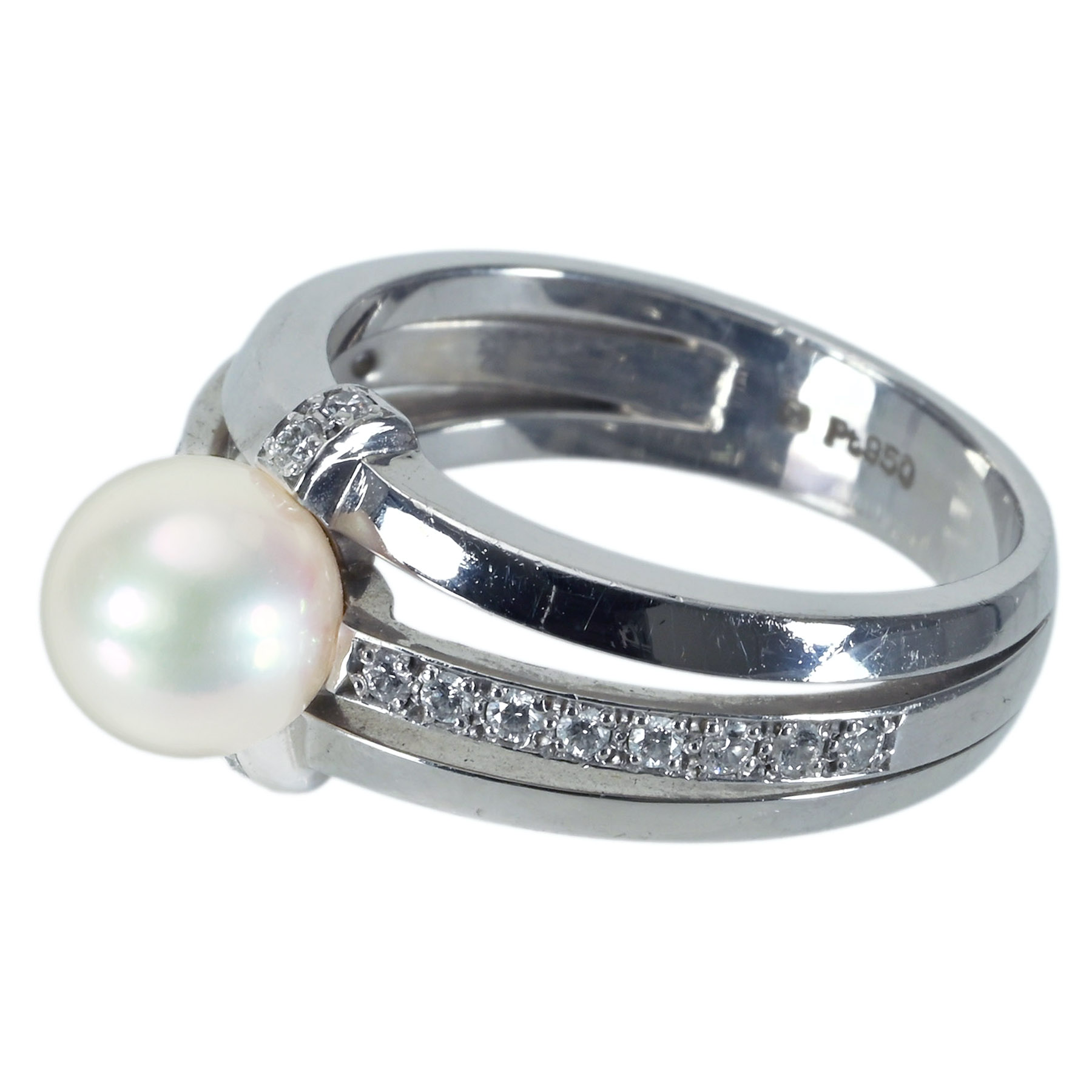 アコヤパールリング "MIKIMOTO" PT950 P7.2mm - 画像 (3)