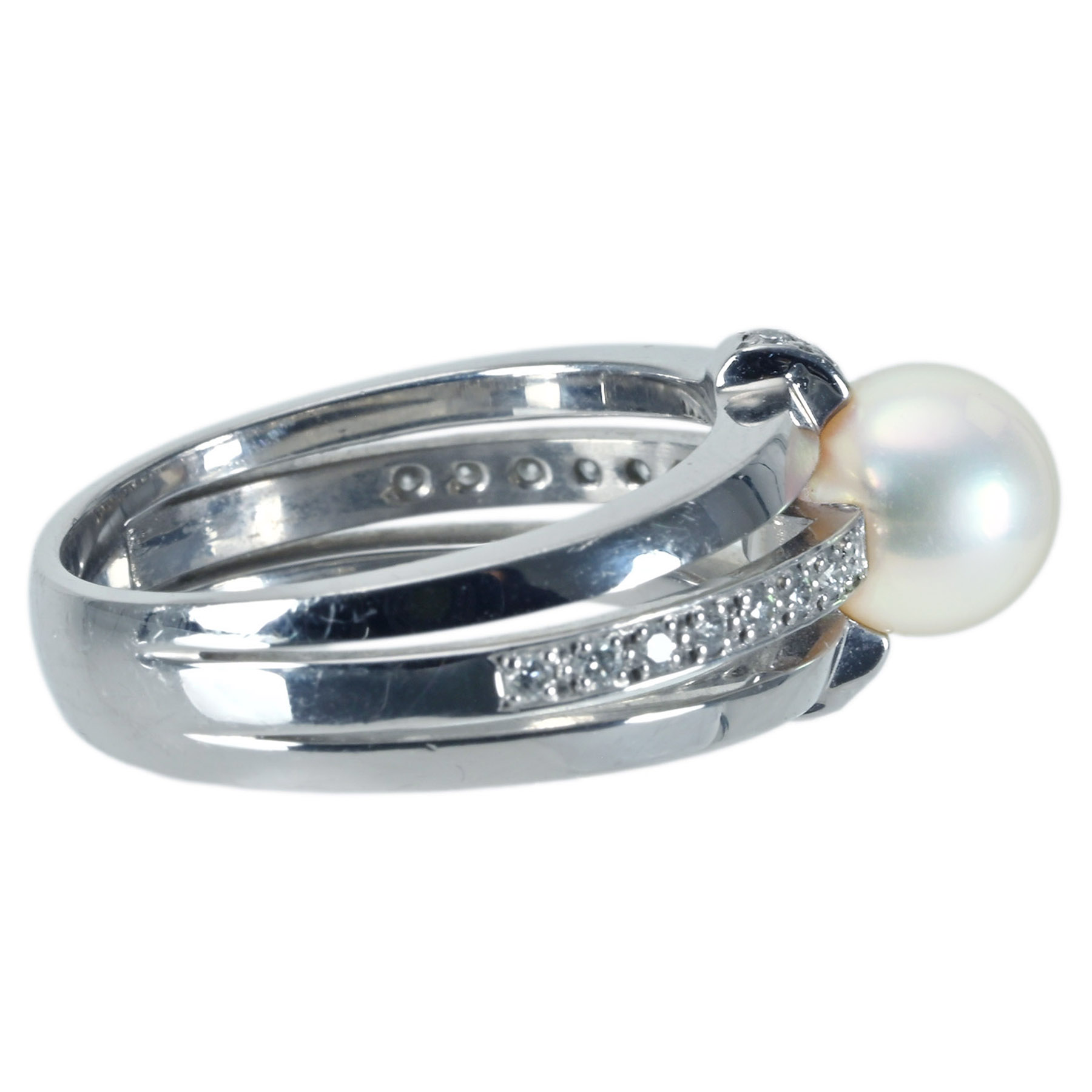 アコヤパールリング "MIKIMOTO" PT950 P7.2mm - 画像 (4)