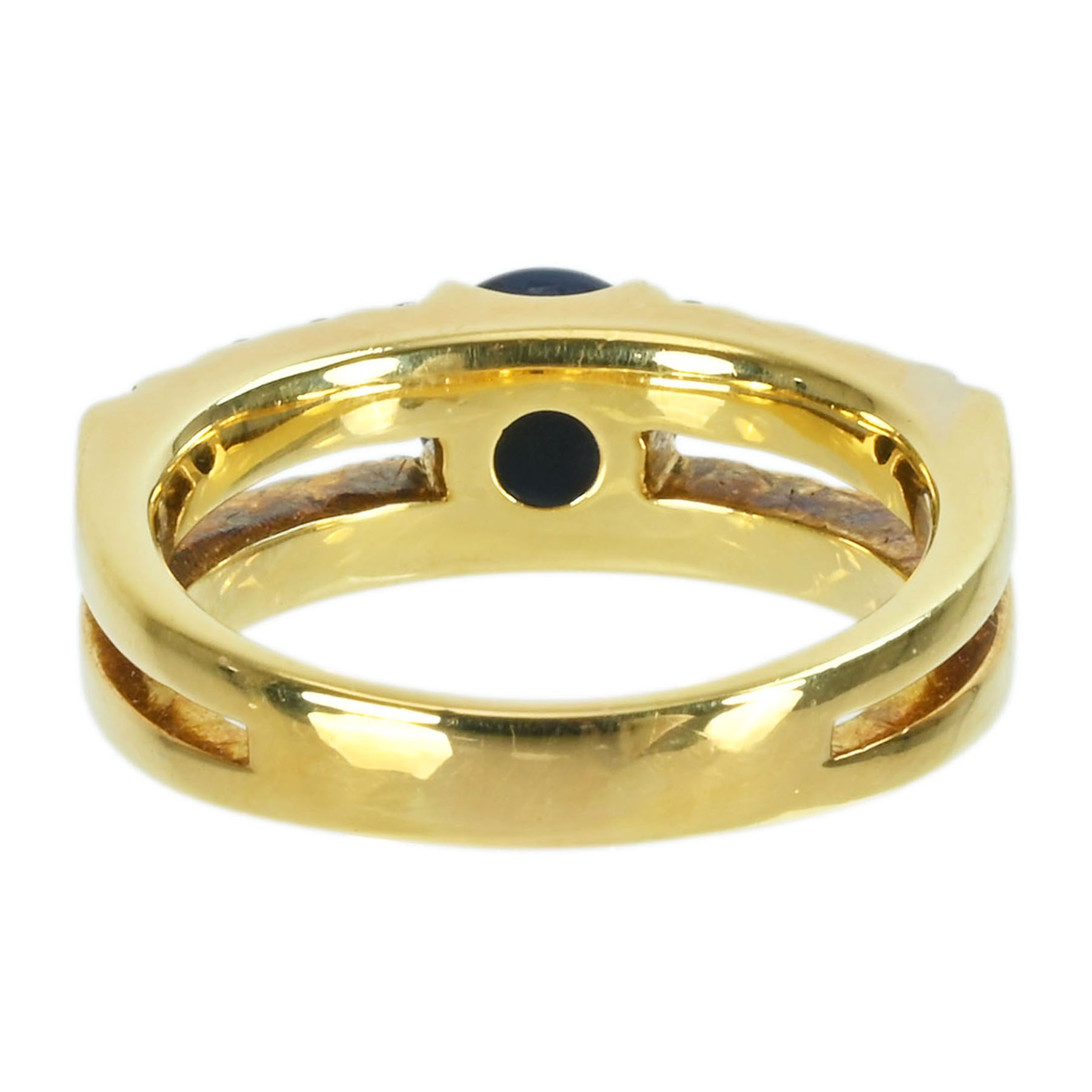 スターサファイアリング K18YG SS1.56ct D0.52ct - 画像 (5)