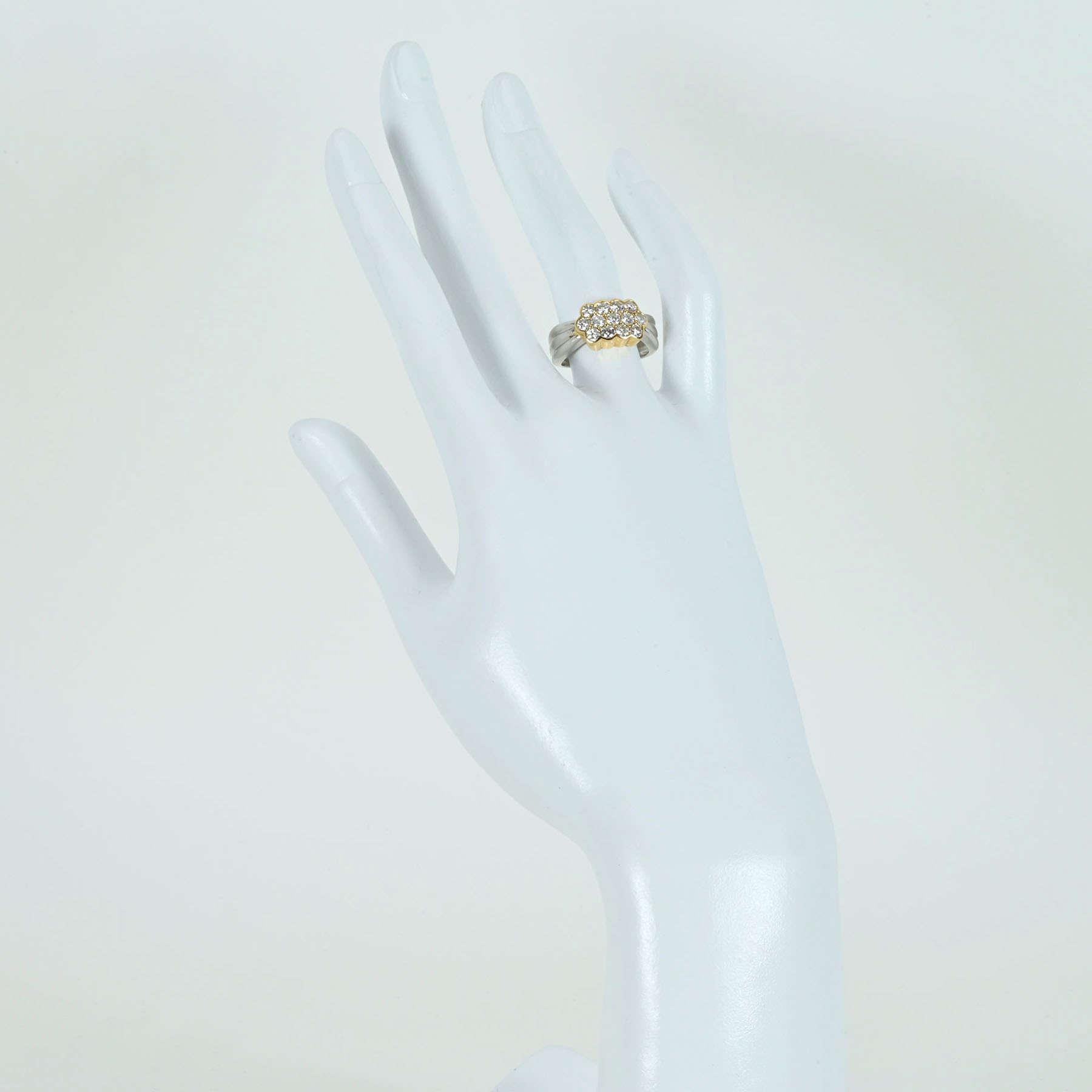 ダイヤモンドリング PT900/K18YG D1.035ct - 画像 (6)