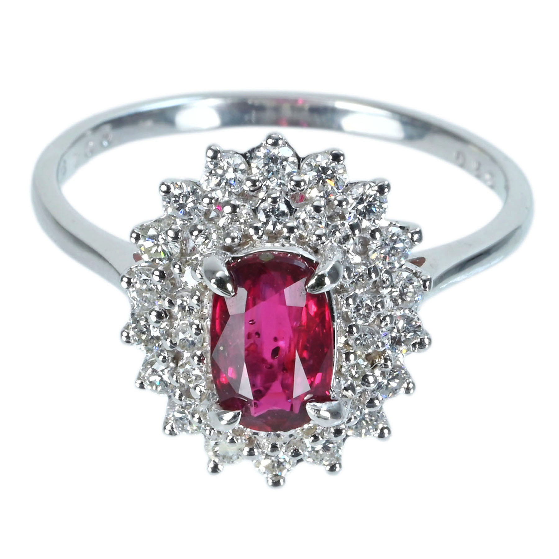 ミャンマー産ルビーリング K18WG R1.05ct D0.50ct - 画像 (2)