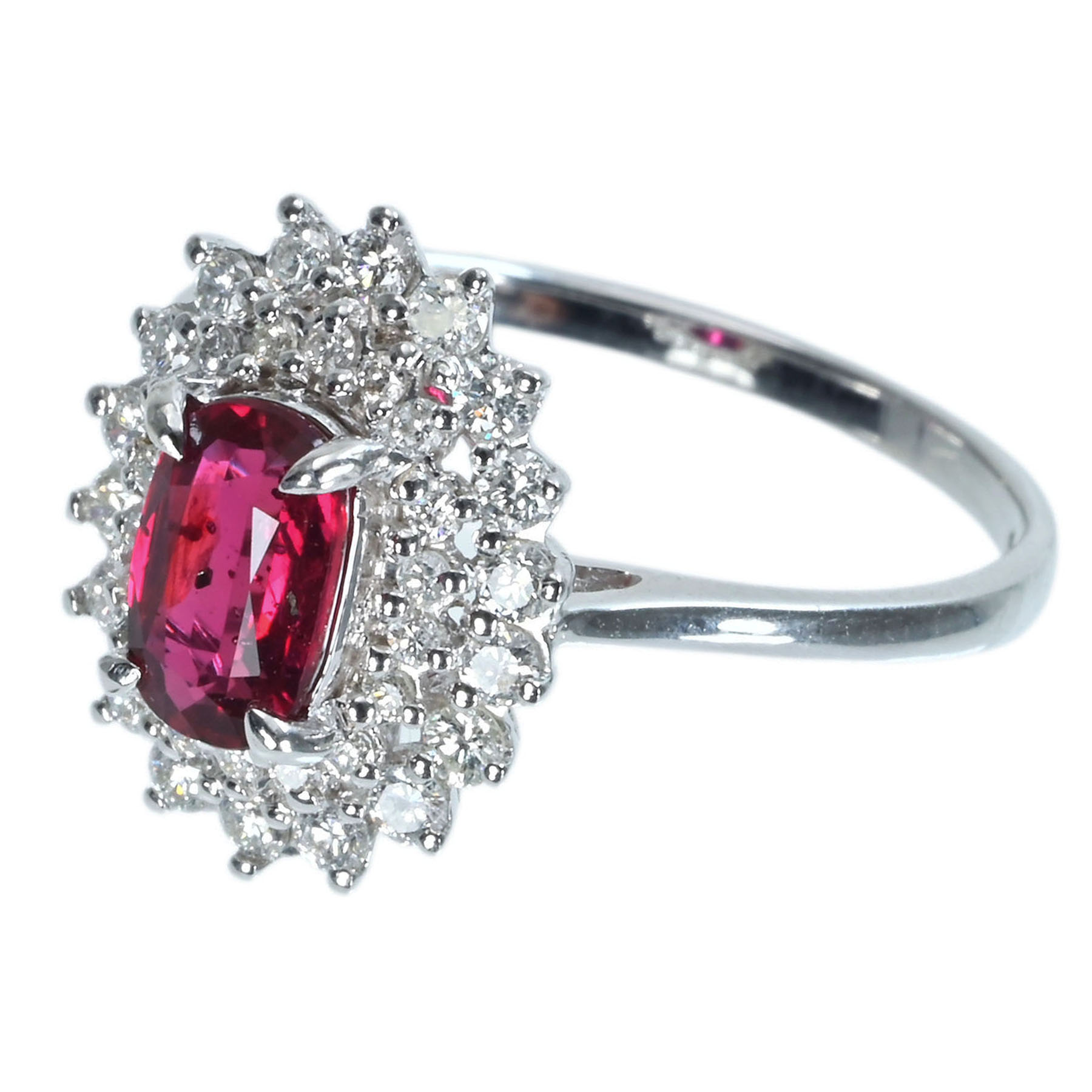 ミャンマー産ルビーリング K18WG R1.05ct D0.50ct - 画像 (3)