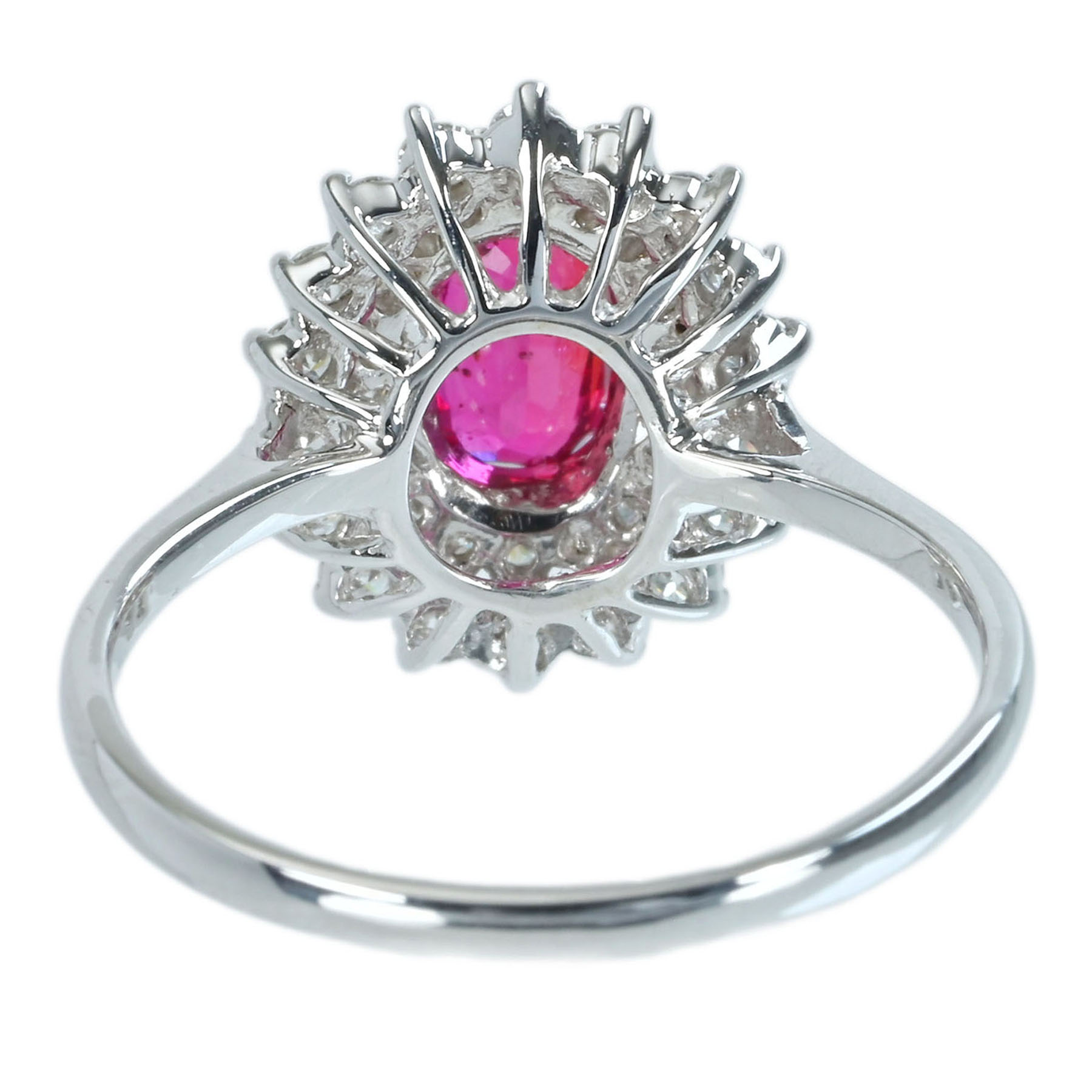 ミャンマー産ルビーリング K18WG R1.05ct D0.50ct - 画像 (5)