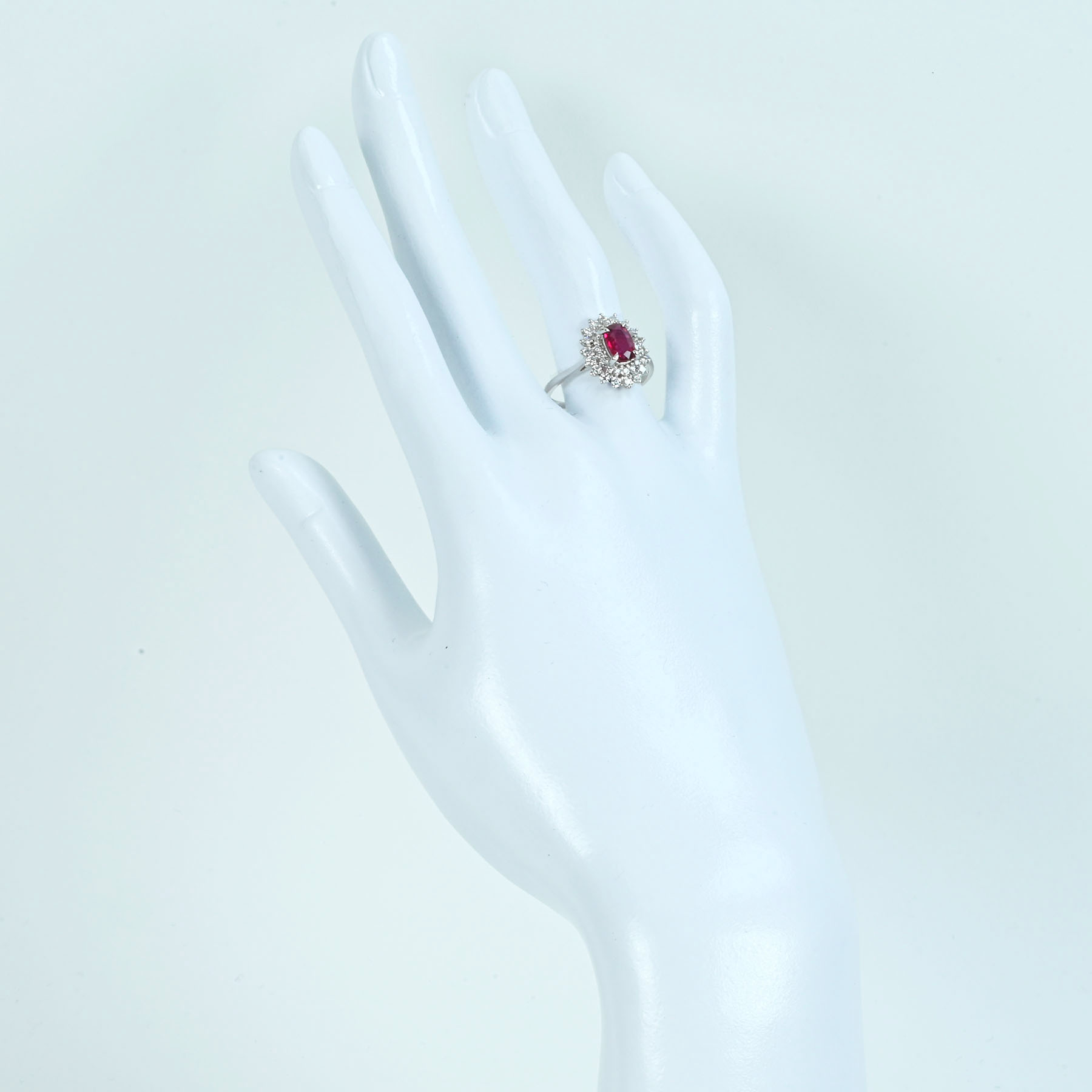 ミャンマー産ルビーリング K18WG R1.05ct D0.50ct - 画像 (6)