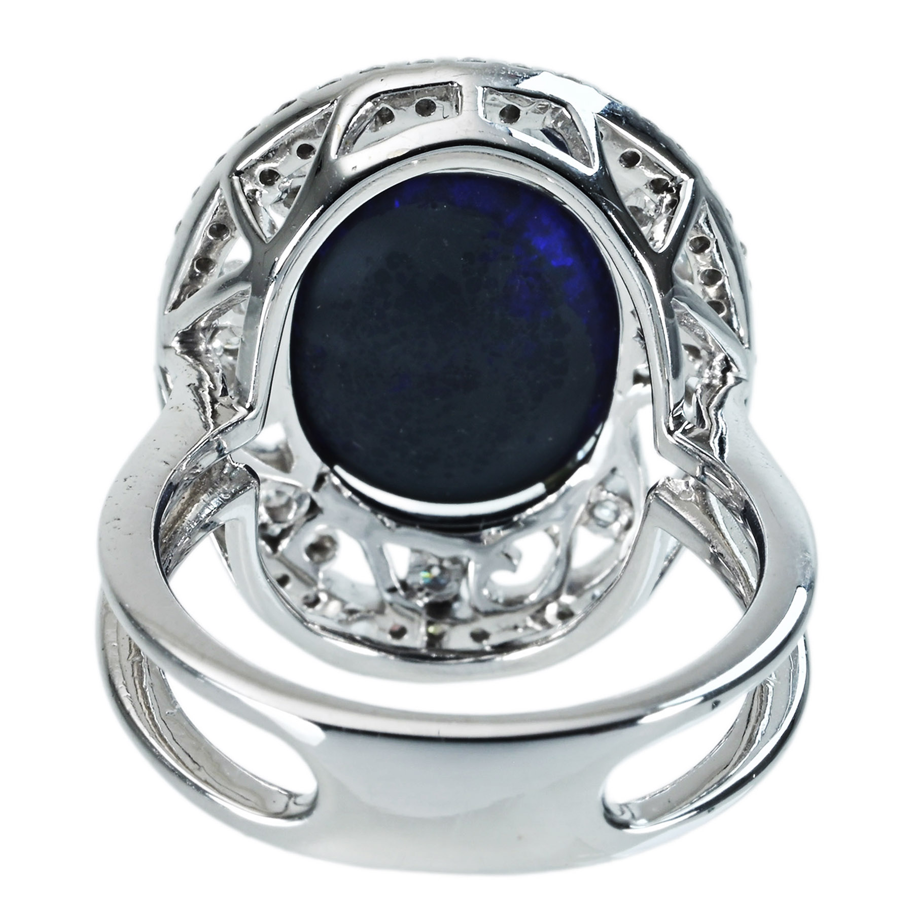 ブラックオパールリング K18WG BOP5.80ct D0.59ct - 画像 (5)