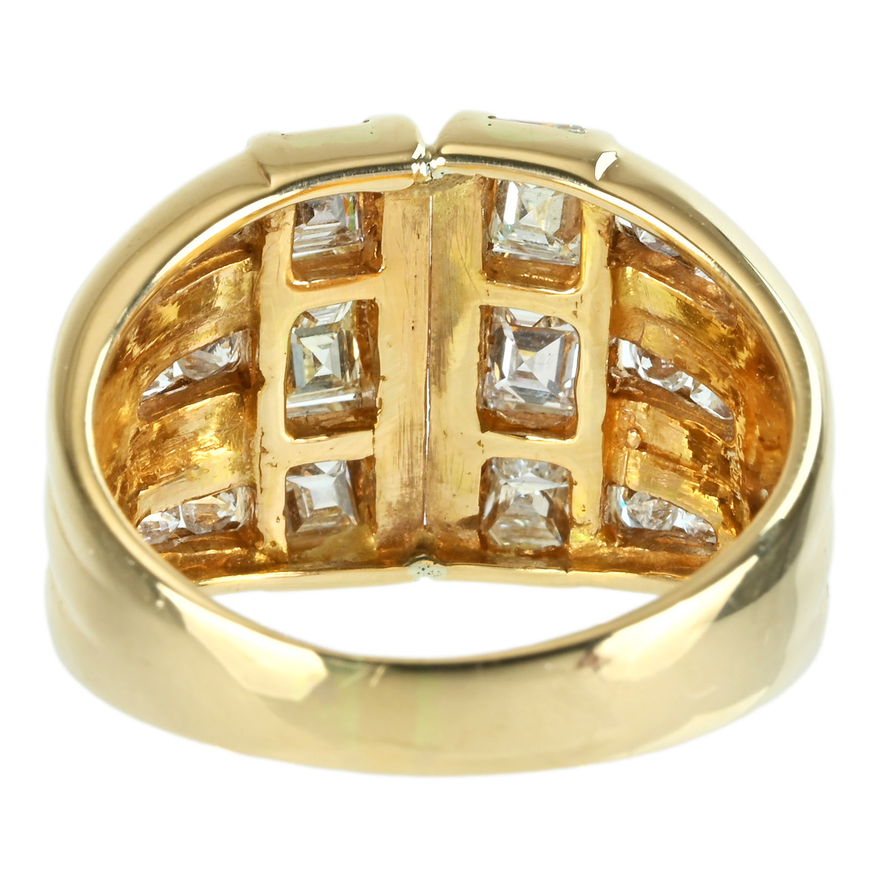 ダイヤモンドリング K18YG D1.04ct D0.53ct - 画像 (5)