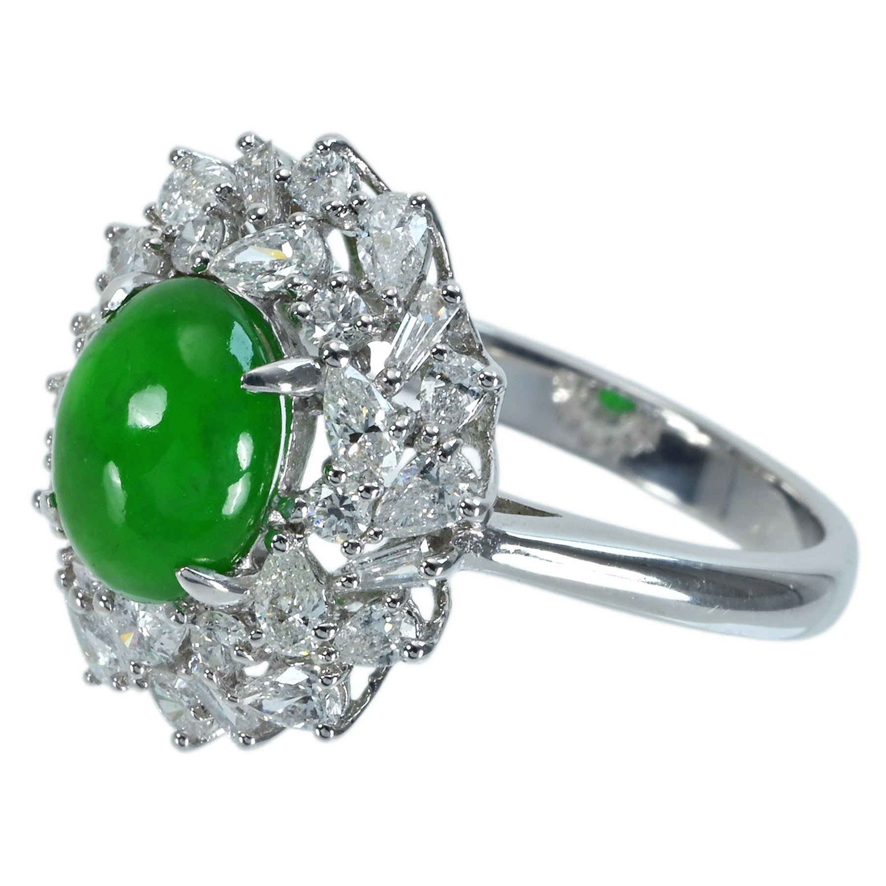 翡翠リング K18YG J2.313ct D1.02ct - 画像 (3)