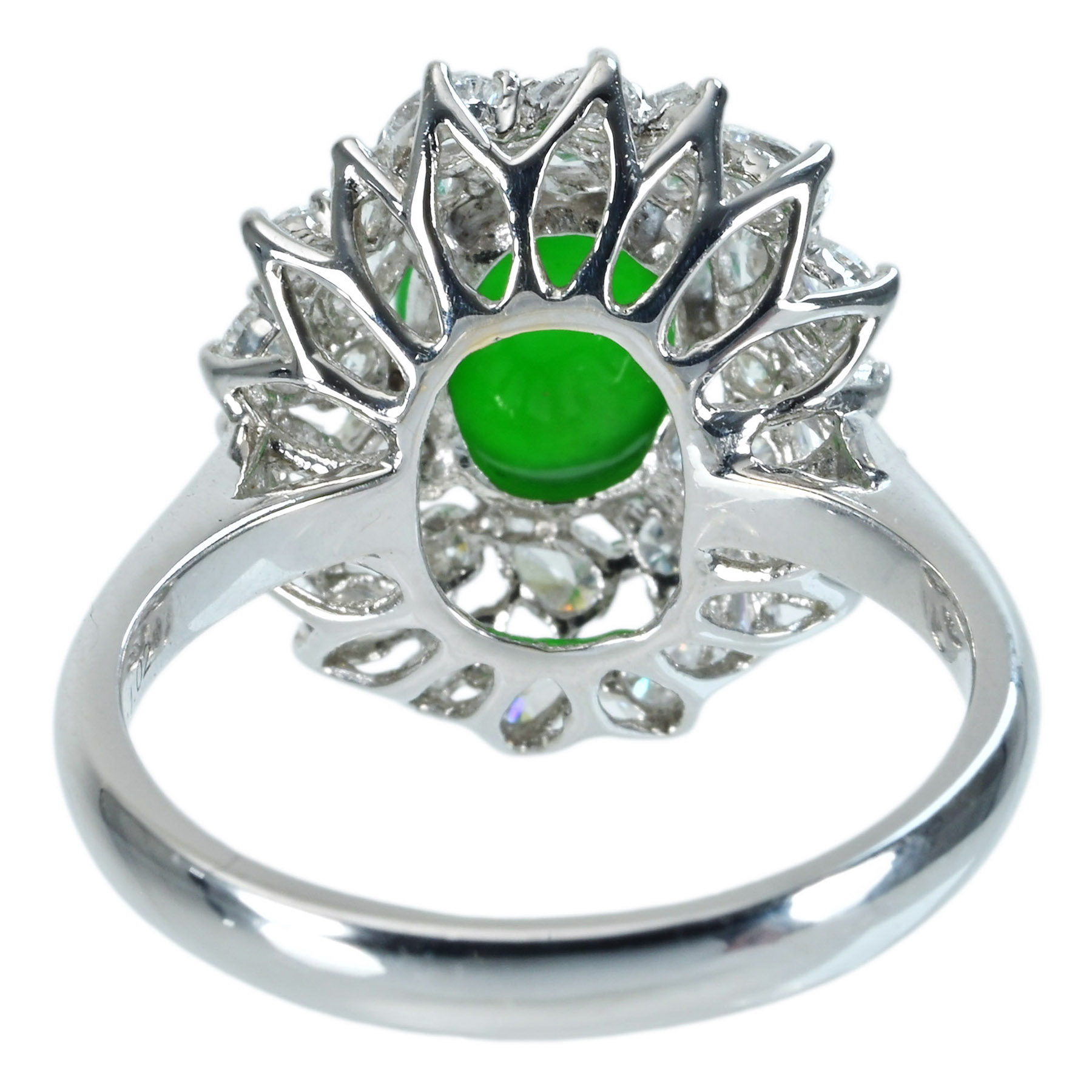 翡翠リング K18YG J2.313ct D1.02ct - 画像 (5)
