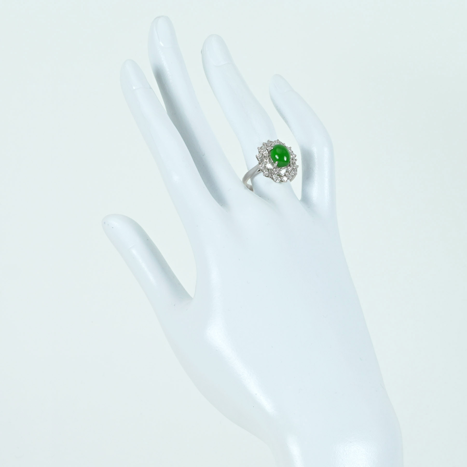 翡翠リング K18YG J2.313ct D1.02ct - 画像 (6)