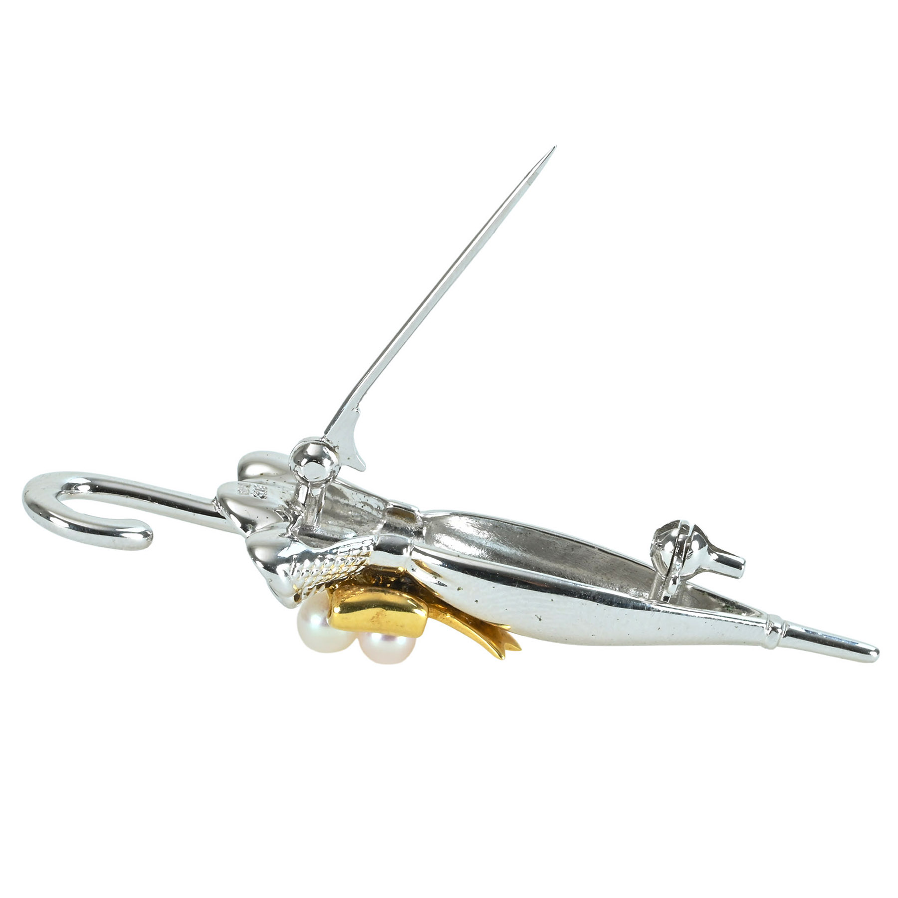 アコヤパールブローチ "MIKIMOTO" SV/K18YG P3.3-4.1mm - 画像 (6)